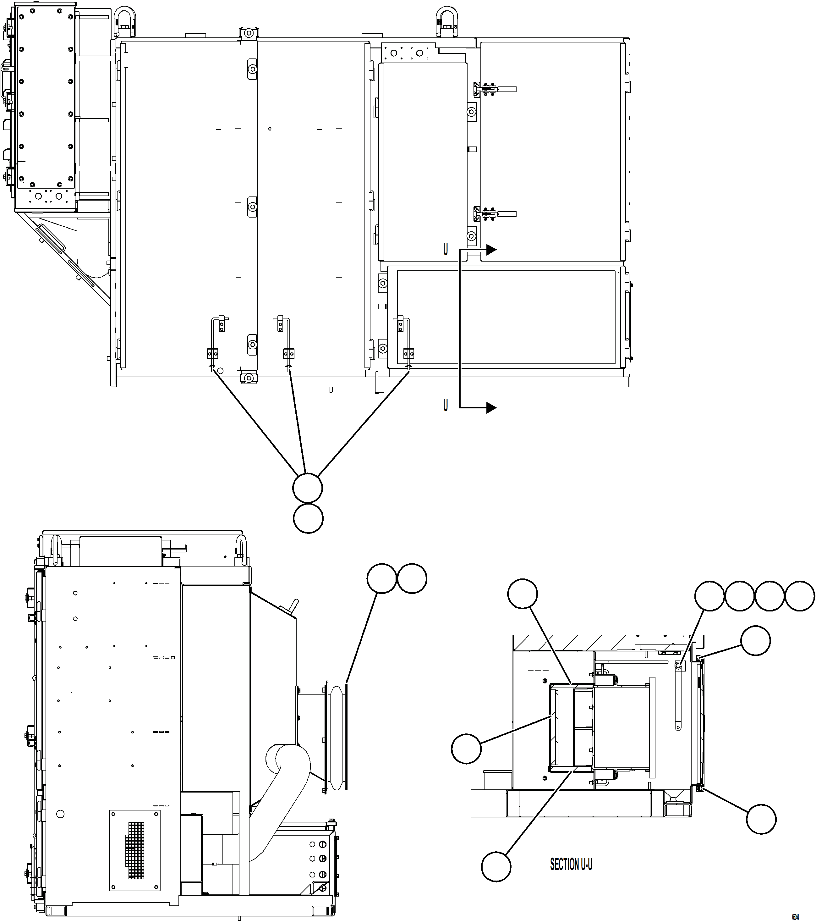 Komatsu parts book diagram for AFE78-CA 930E-5 S/N A40281  IOCC: CONTROL CABINET    13/13    58F-43-00402