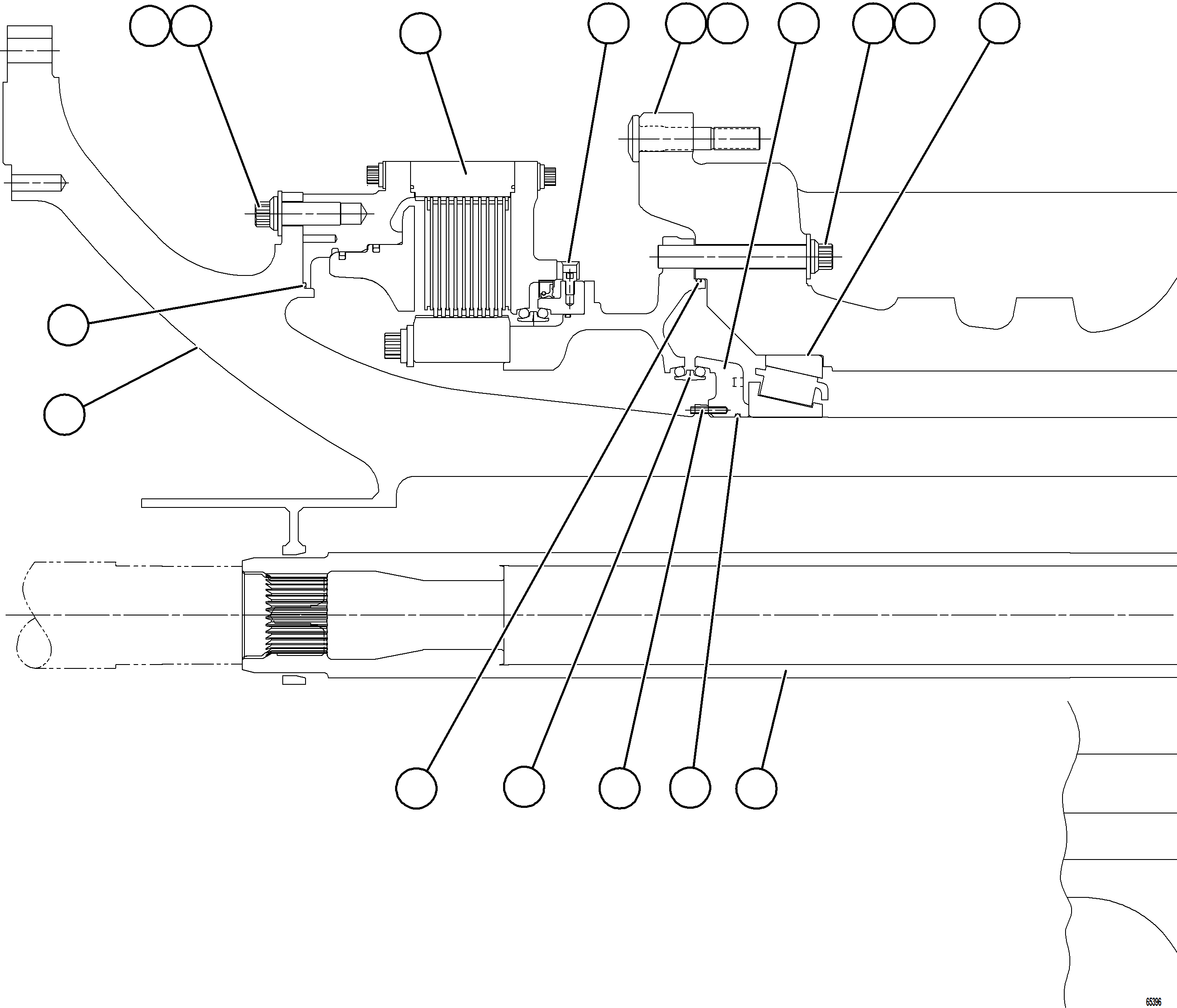 Komatsu parts book diagram for AFE78-CA 930E-5 S/N A40281  IOCC: TRANSMISSION    1/2    58F-30-00192