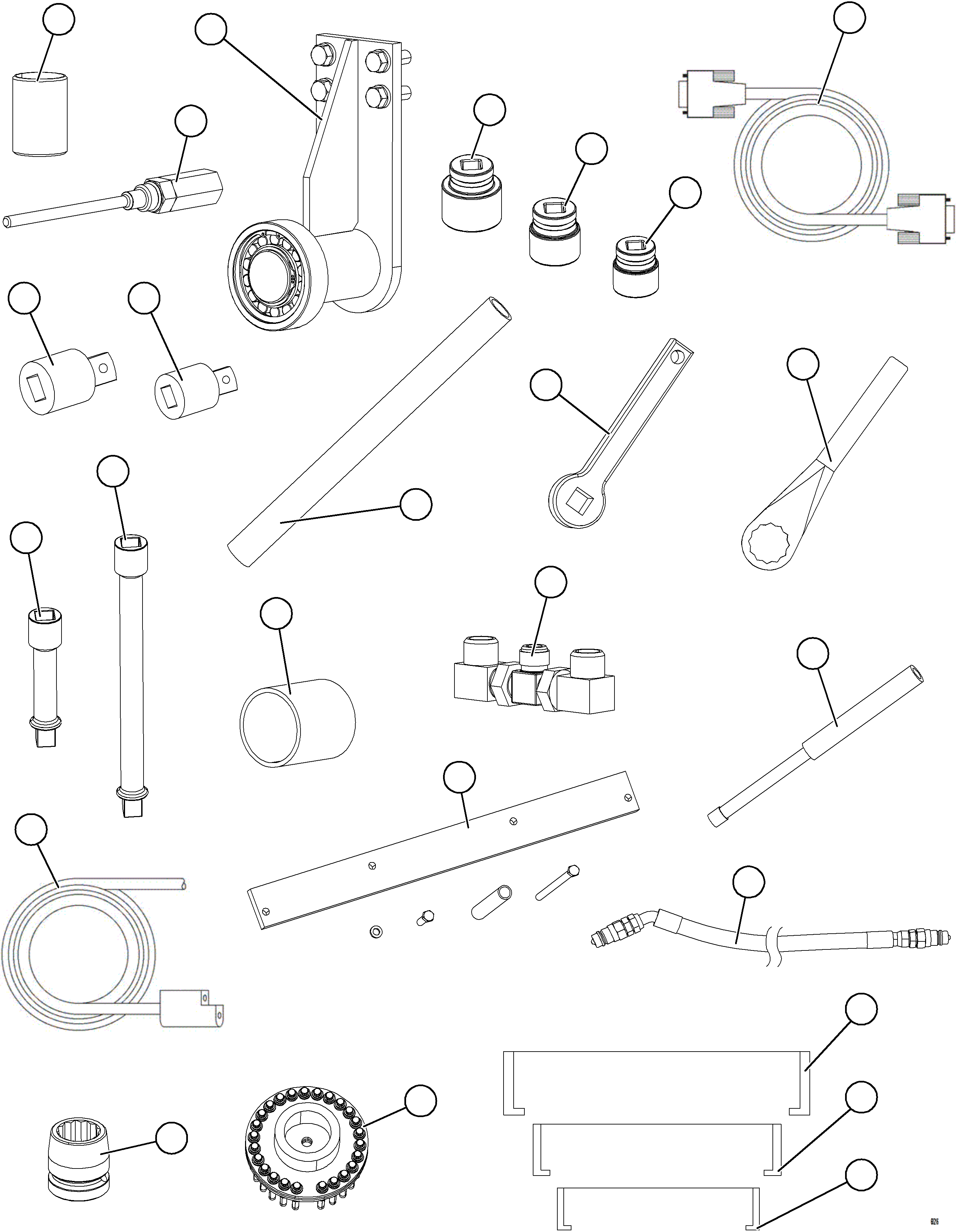 Komatsu parts book diagram for AFE78-CA 930E-5 S/N A40281  IOCC: SPECIAL TOOL GROUP