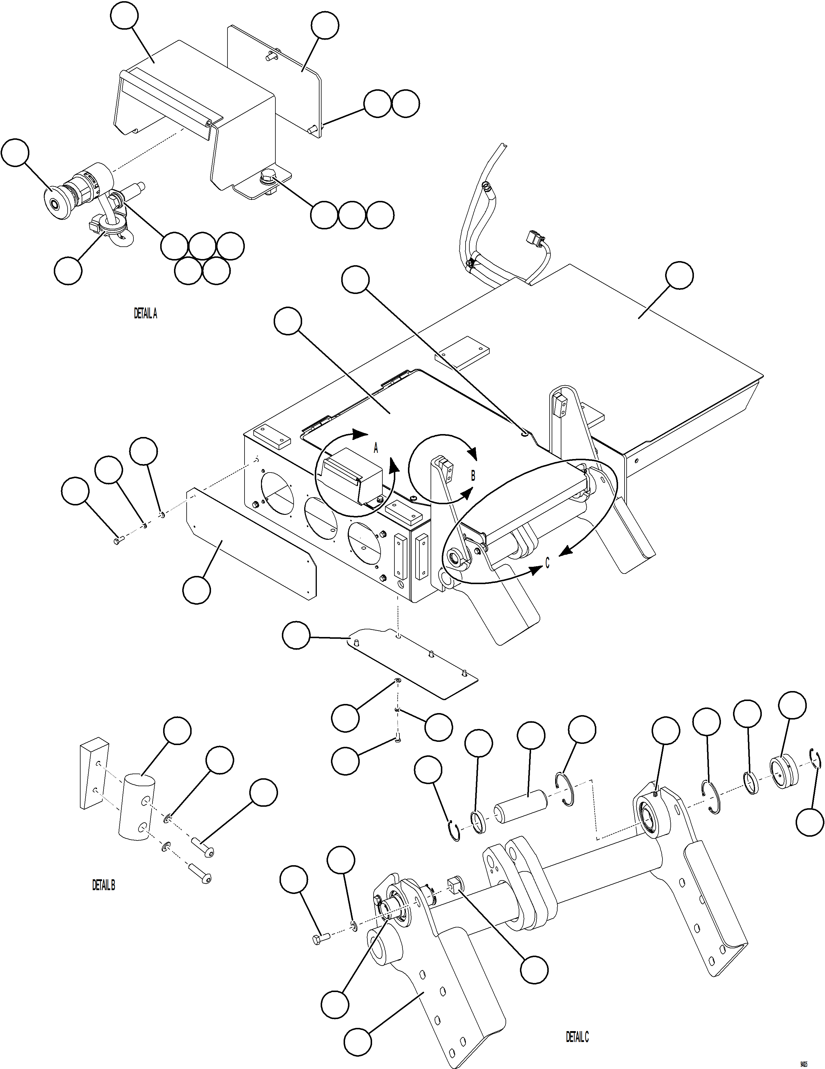 Komatsu parts book diagram for AFE78-CA 930E-5 S/N A40281  IOCC: PLATFORM ASSEMBLY    1/3    58F-54-31000
