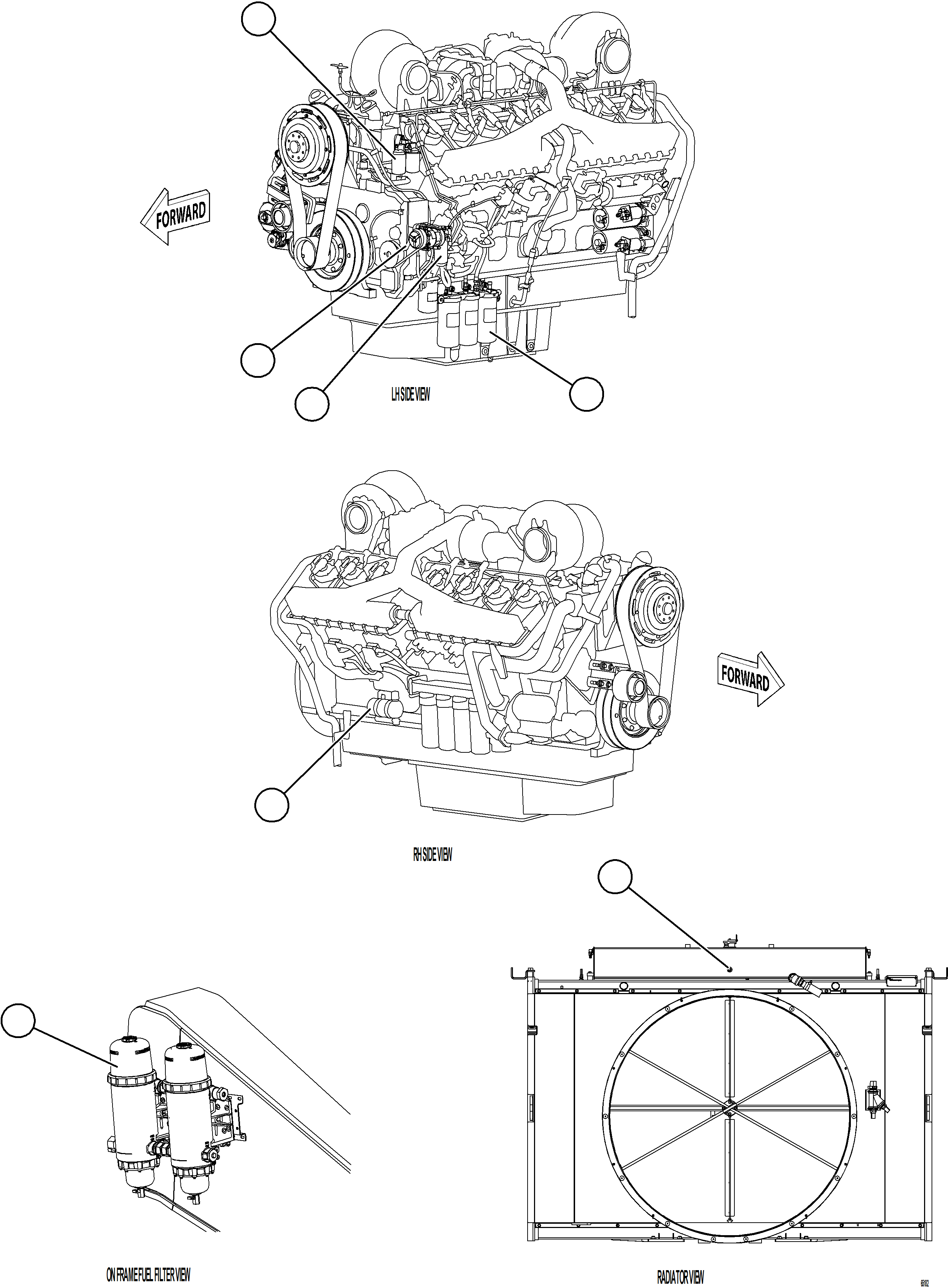 Komatsu parts book diagram for AFE78-CB 930E-5 S/N A40282 - A40283  BOLIDEN: ENGINE AND COMPONENTS
