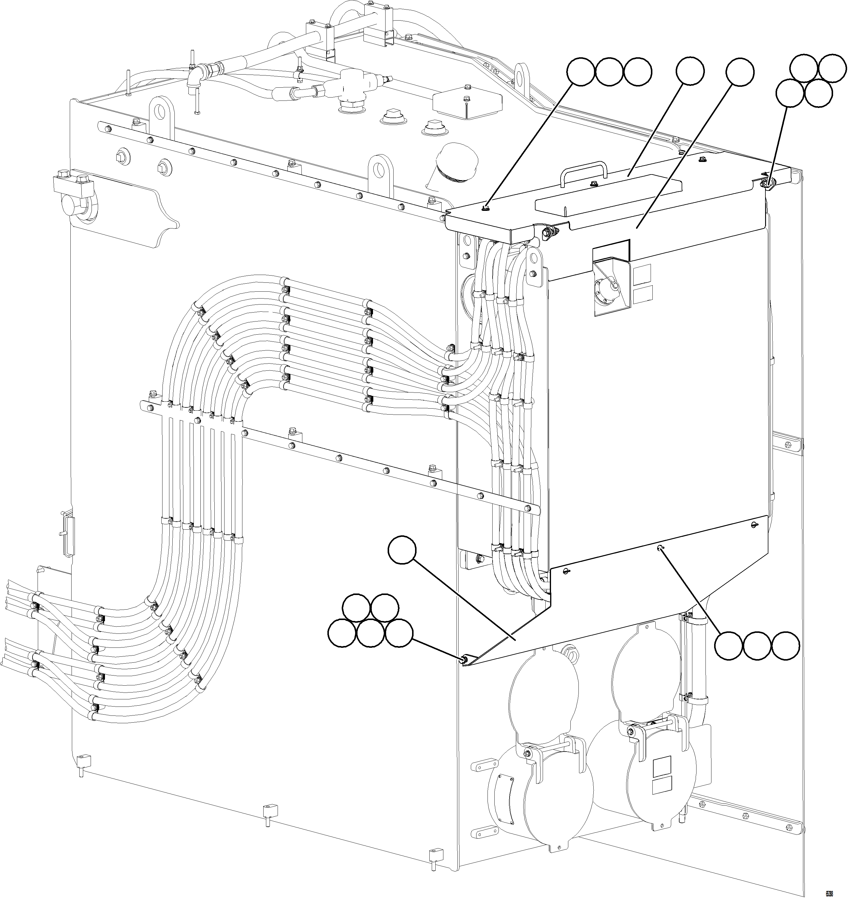 Komatsu parts book diagram for AFE78-CB 930E-5 S/N A40282 - A40283  BOLIDEN: DEF TANK COVERS