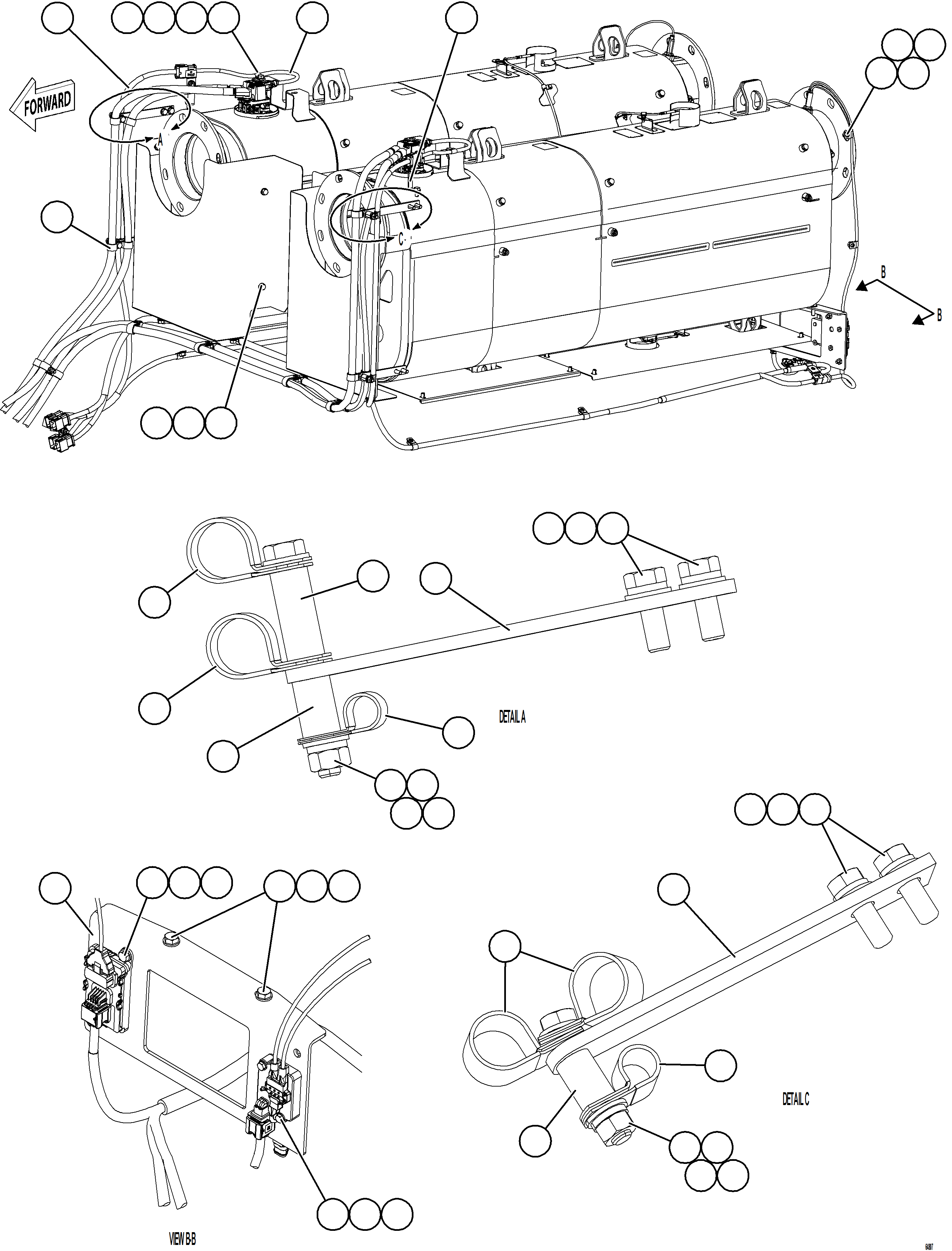 Komatsu parts book diagram for AFE78-CB 930E-5 S/N A40282 - A40283  BOLIDEN: DEF SYSTEM WIRING    2/3