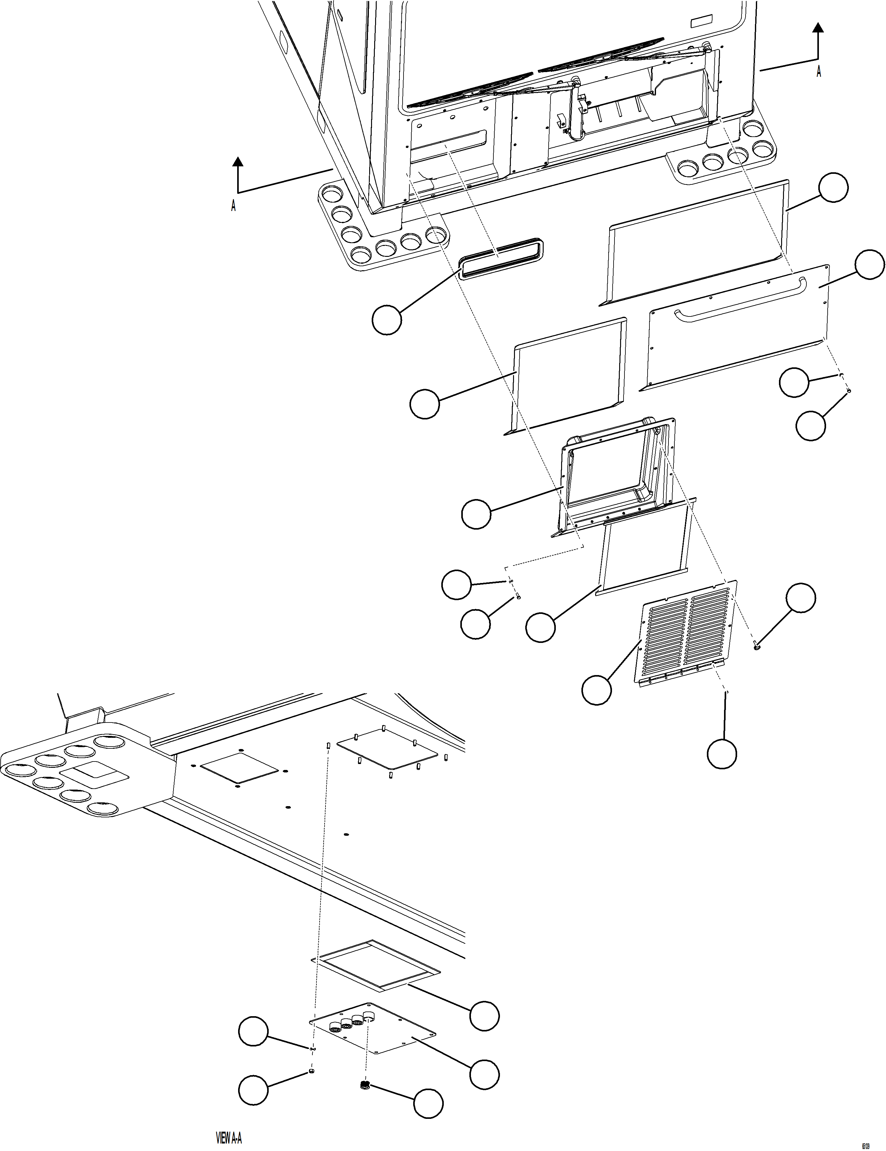 Komatsu parts book diagram for AFE78-CB 930E-5 S/N A40282 - A40283  BOLIDEN: CAB EXTERNAL COVERS