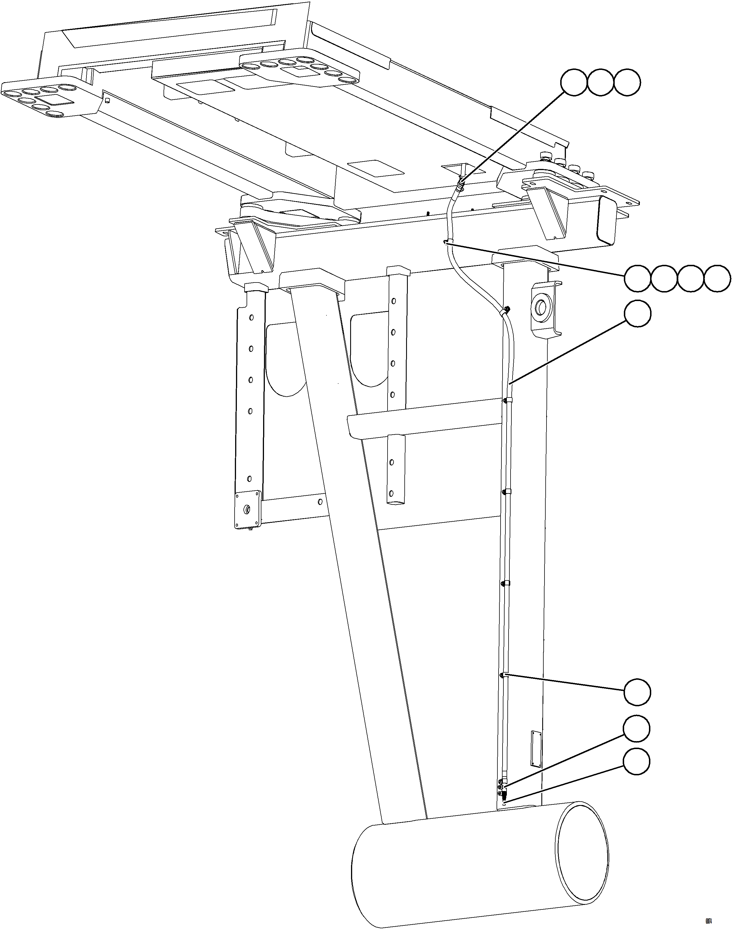 Komatsu parts book diagram for AFE78-CB 930E-5 S/N A40282 - A40283  BOLIDEN: HEATER/AC DRAIN HOSE INSTALLATION