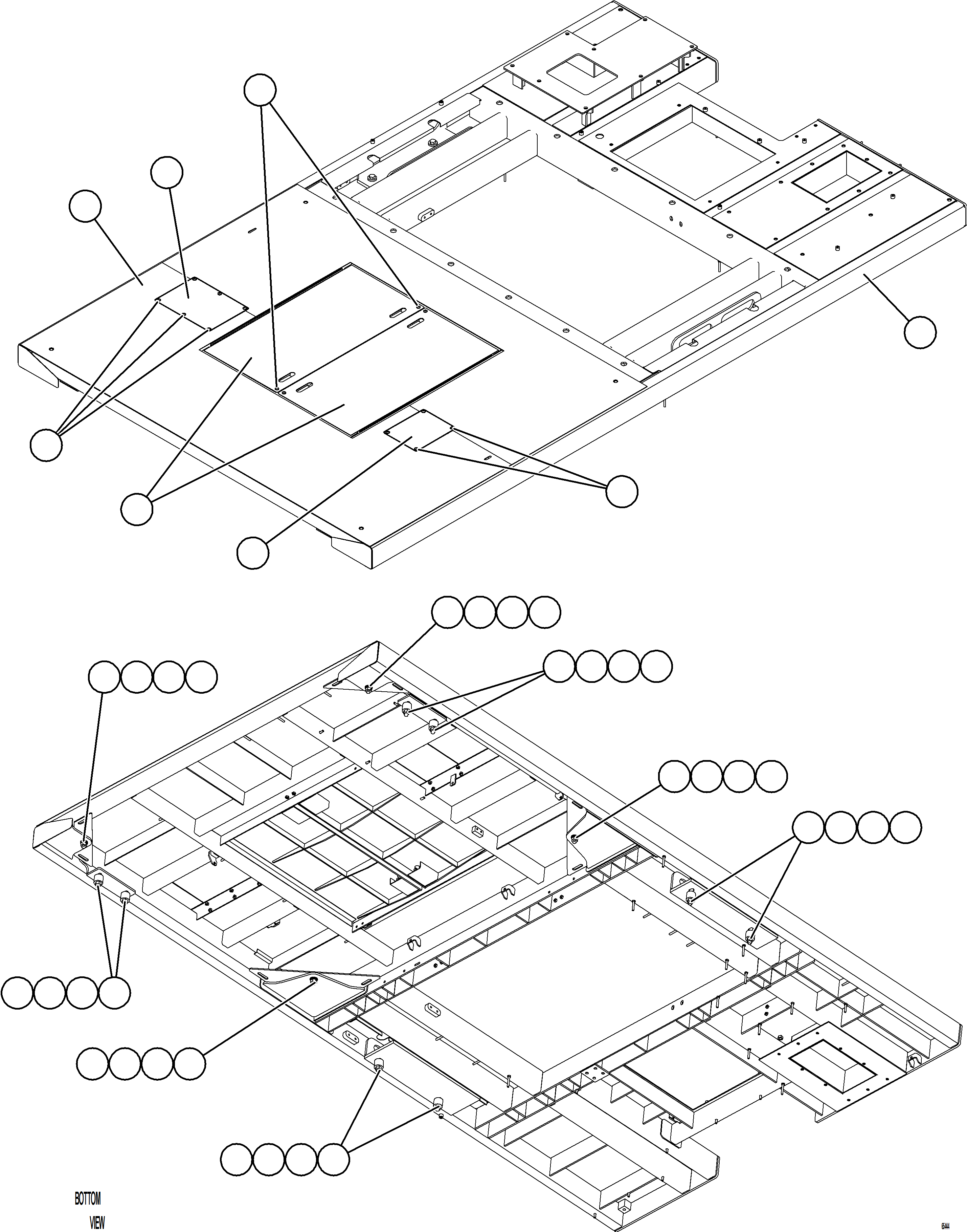 Komatsu parts book diagram for AFE78-CB 930E-5 S/N A40282 - A40283  BOLIDEN: CENTER DECK INSTALLATION