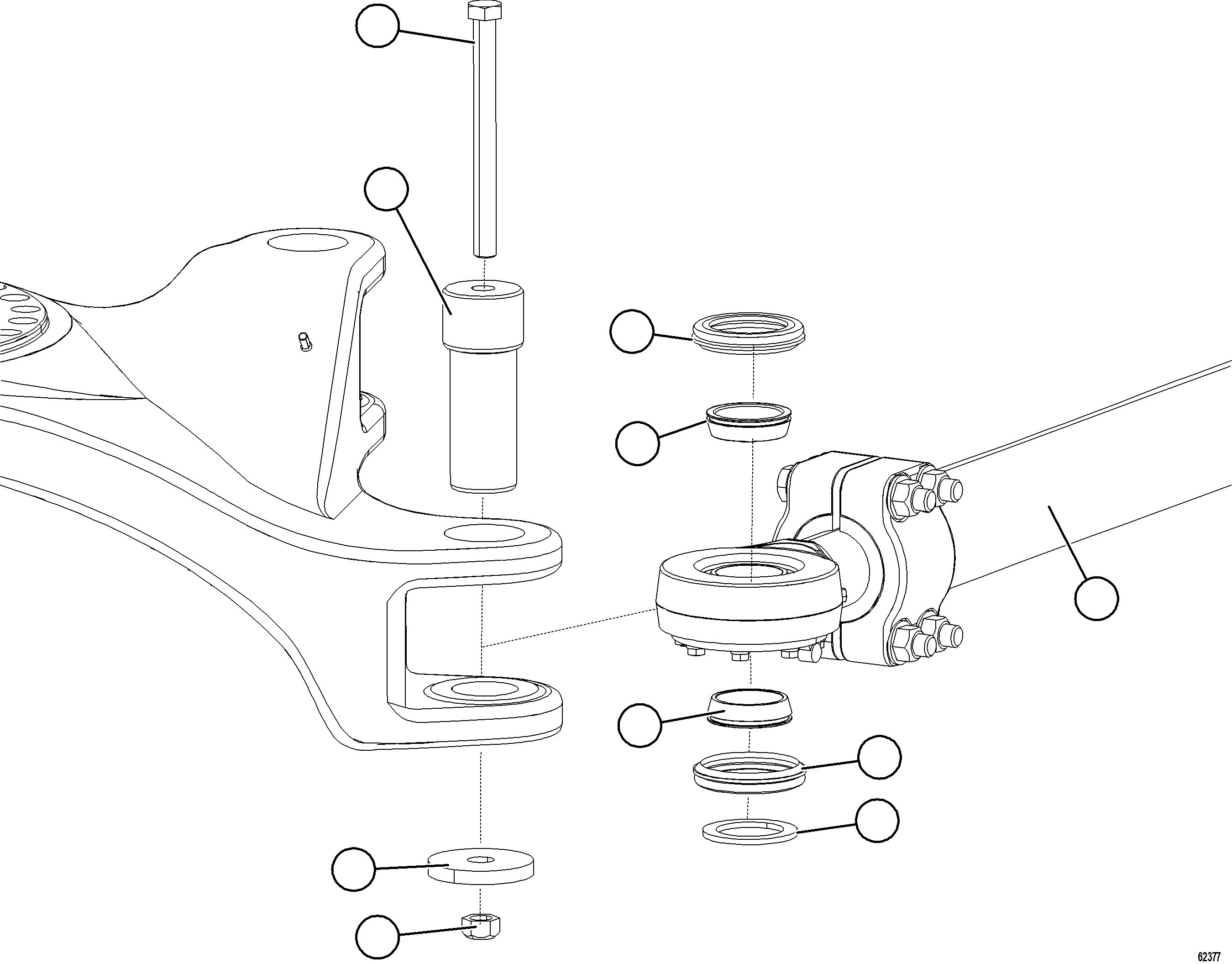 Komatsu parts book diagram for AFE78-CB 930E-5 S/N A40282 - A40283  BOLIDEN: STEERING ARM PIN JOINTS