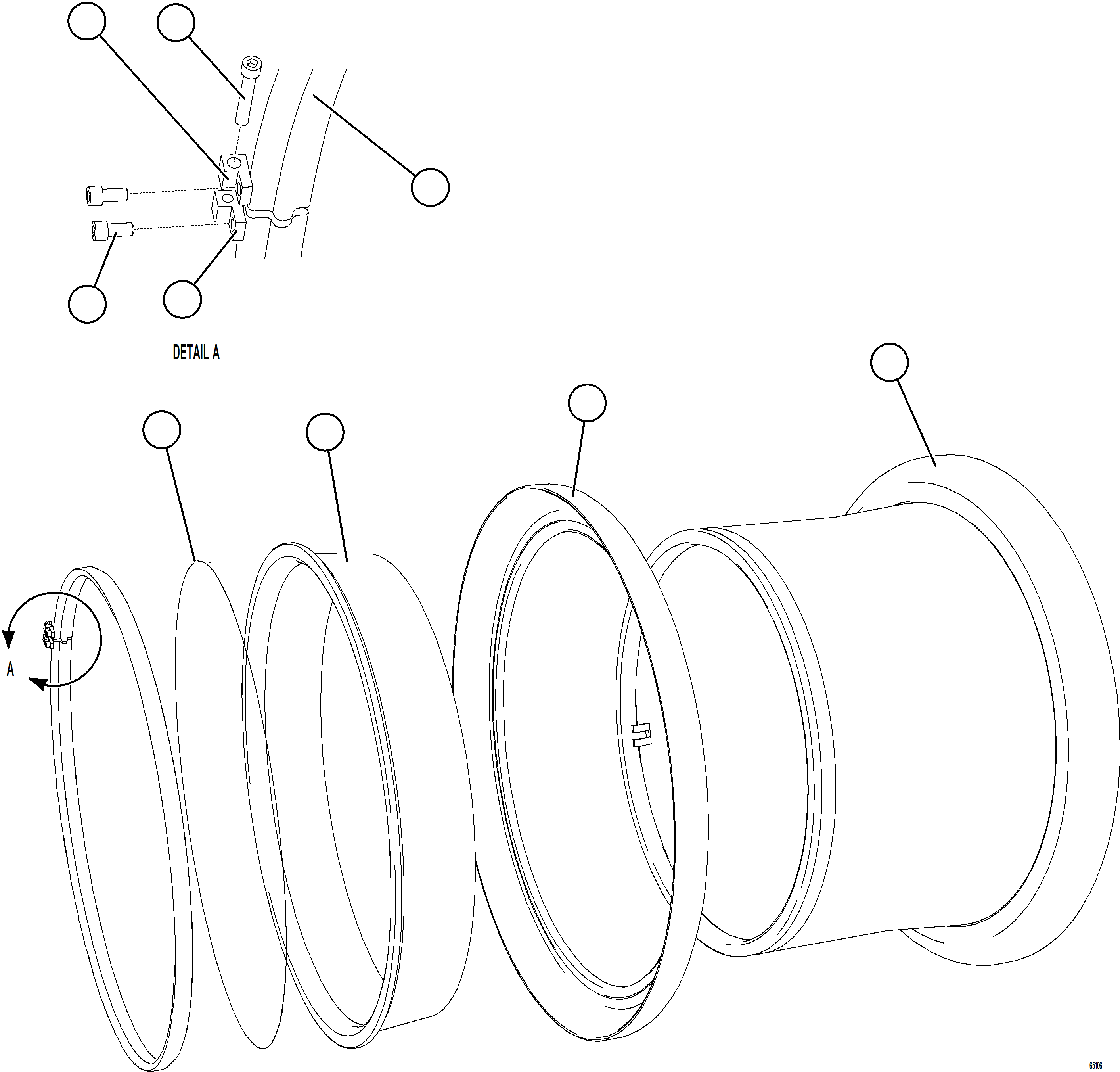 Komatsu parts book diagram for AFE78-CB 930E-5 S/N A40282 - A40283  BOLIDEN: SMART RIM ASSEMBLY - REAR INNER & FRONT