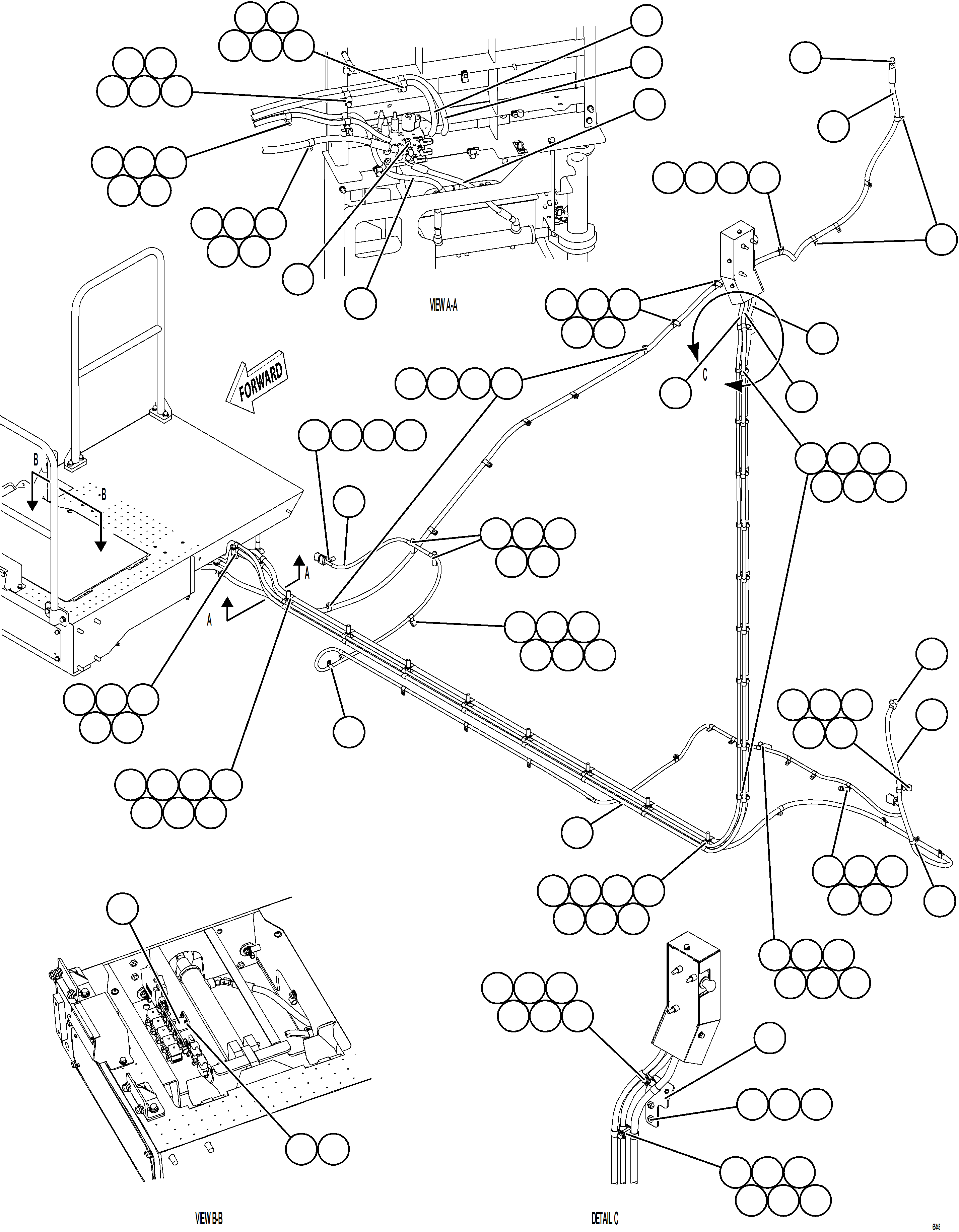 Komatsu parts book diagram for AFE78-CB 930E-5 S/N A40282 - A40283  BOLIDEN: RETRACTABLE LADDER HYDRAULICS