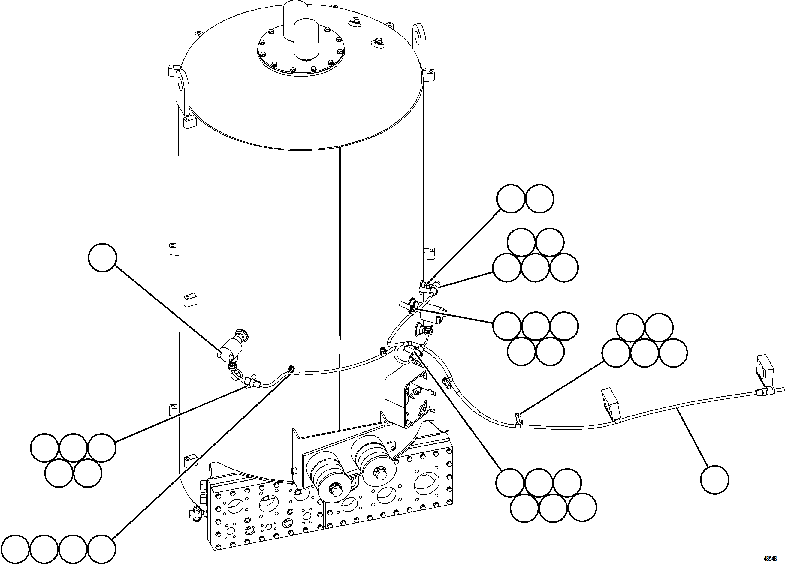 Komatsu parts book diagram for AFE78-CB 930E-5 S/N A40282 - A40283  BOLIDEN: HOTSTART - HYDRAULIC OIL HEATER    1/2