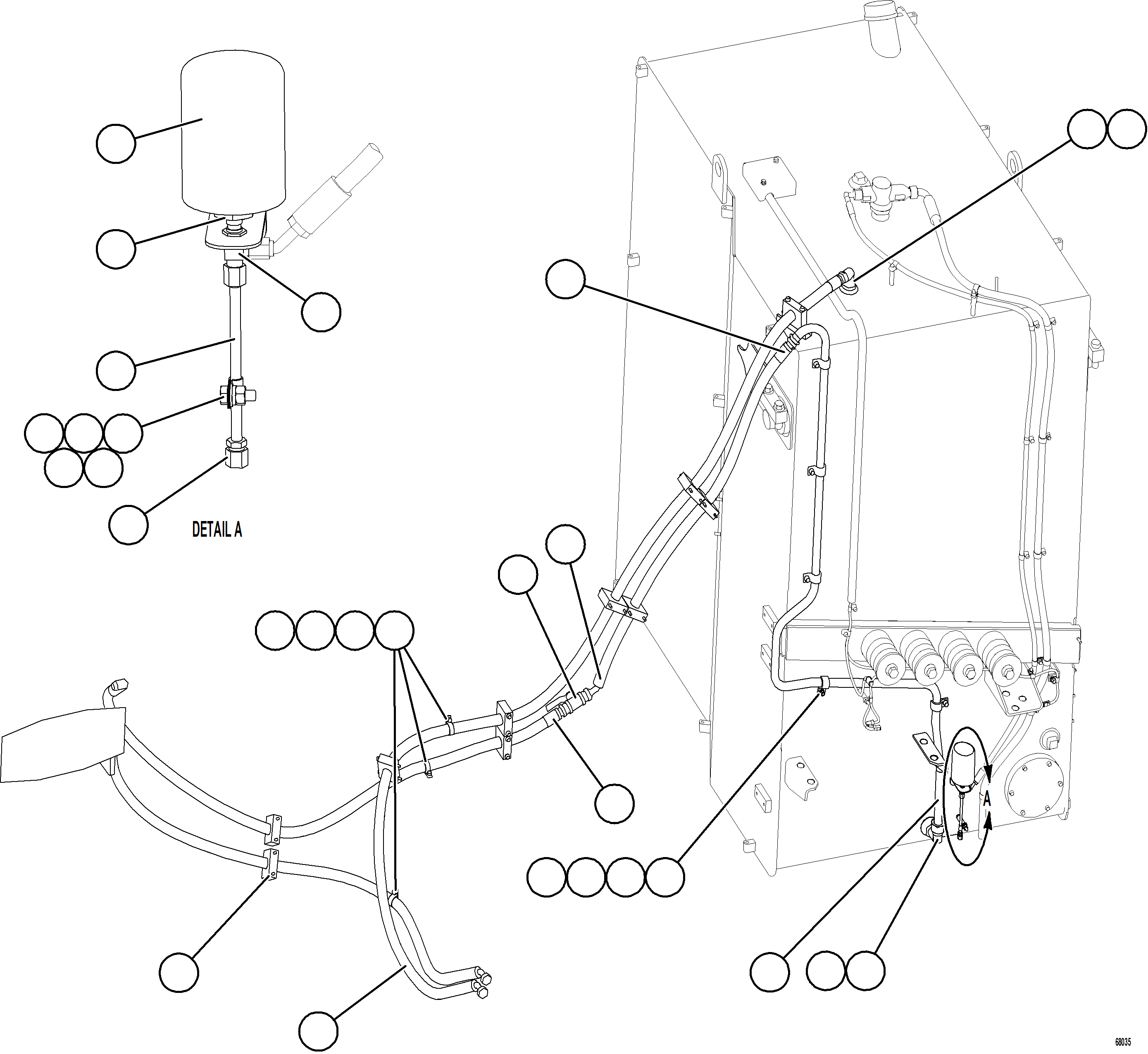 Komatsu parts book diagram for AFE78-CH 930E-5 S/N A40303 - A40306  BARRICK LUMWANA: FUEL SYSTEM PIPING    1/4
