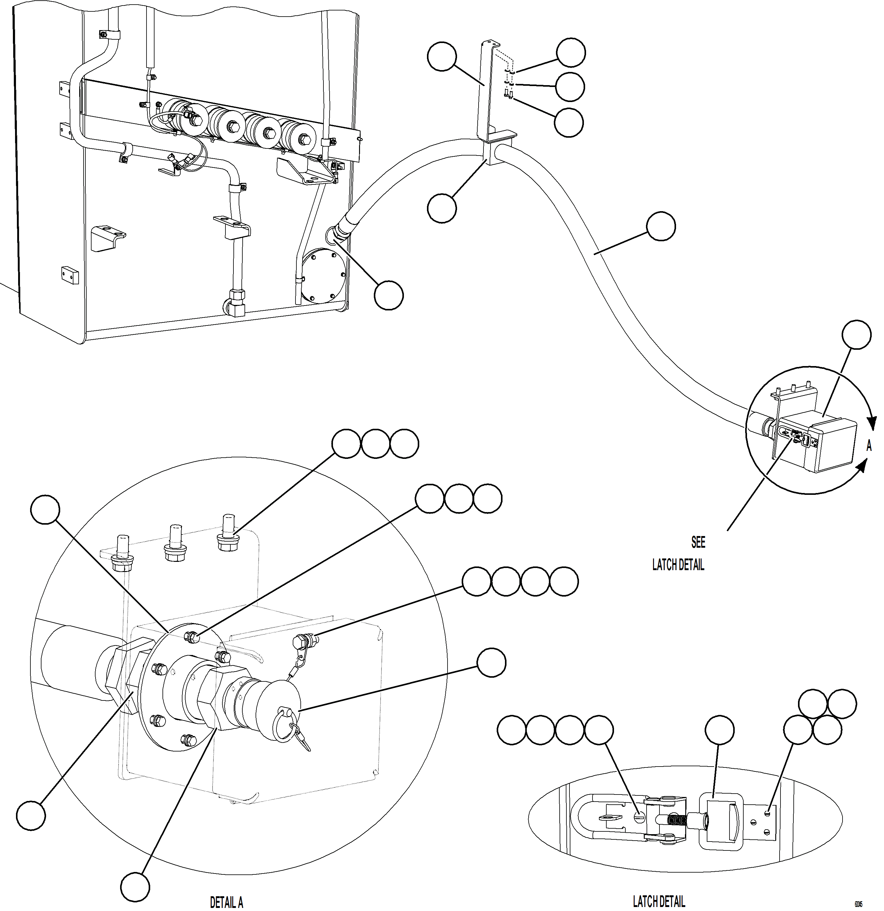 Komatsu parts book diagram for AFE78-CH 930E-5 S/N A40303 - A40306  BARRICK LUMWANA: FUEL TANK REMOTE FILL - LH
