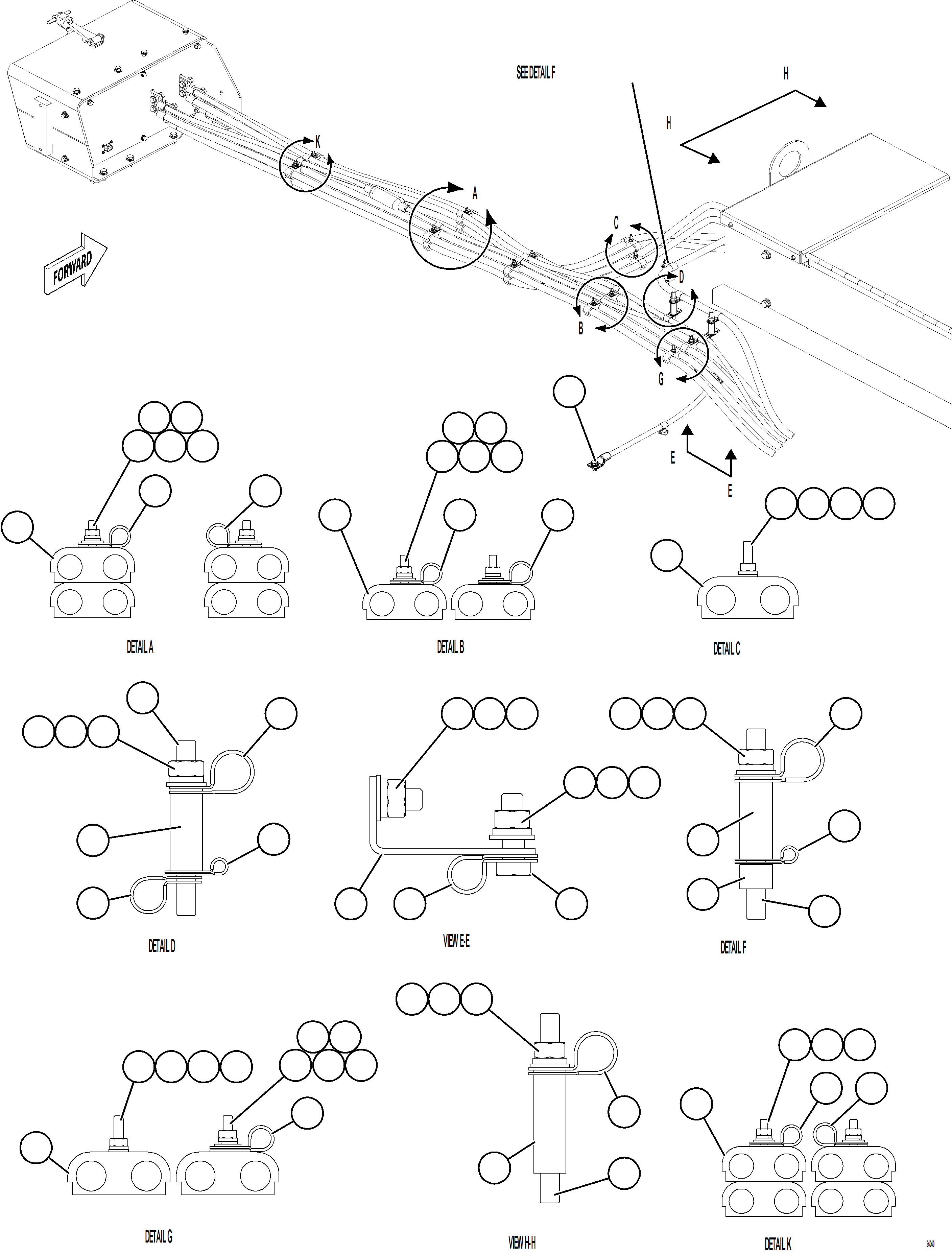 Komatsu parts book diagram for AFE78-CH 930E-5 S/N A40303 - A40306  BARRICK LUMWANA: ISOLATION BOX EXTERNAL WIRING    1/2