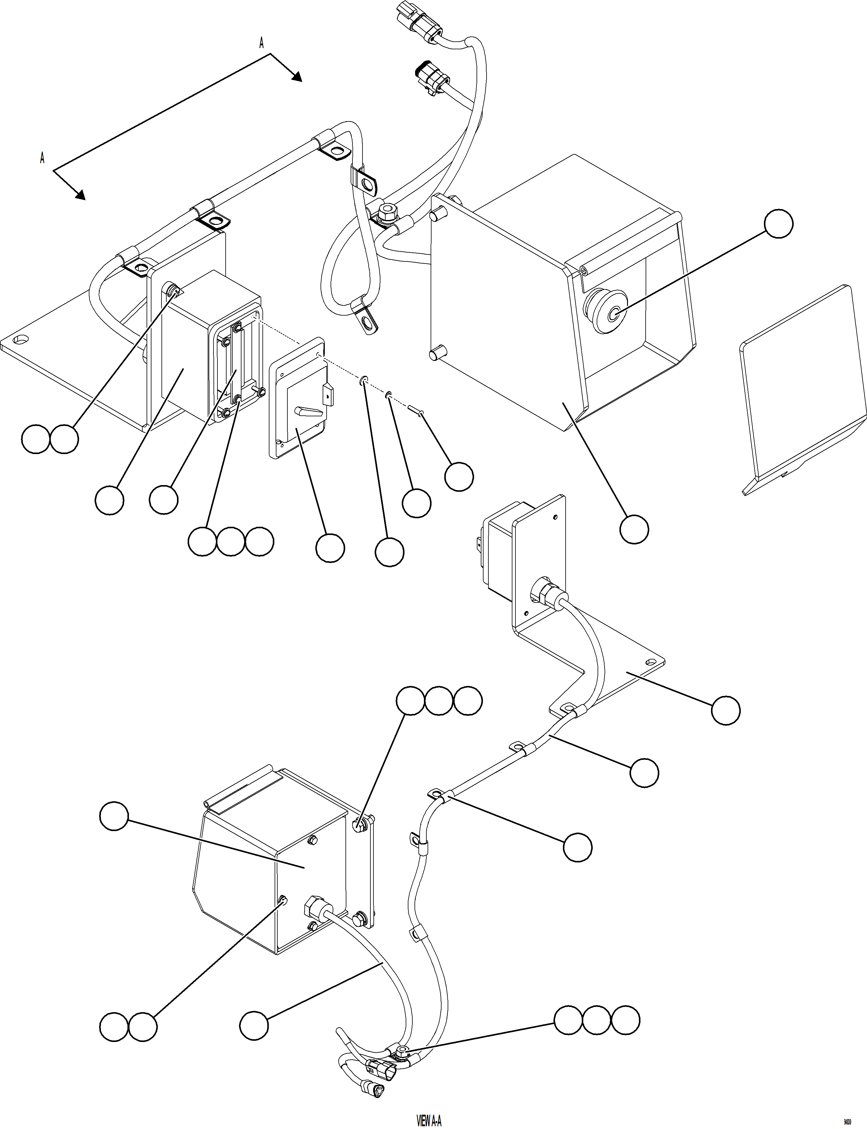 Komatsu parts book diagram for AFE78-CH 930E-5 S/N A40303 - A40306  BARRICK LUMWANA: GRND LEVEL ENGINE SHUTDOWN & LADDER LIGHT SWITCHES