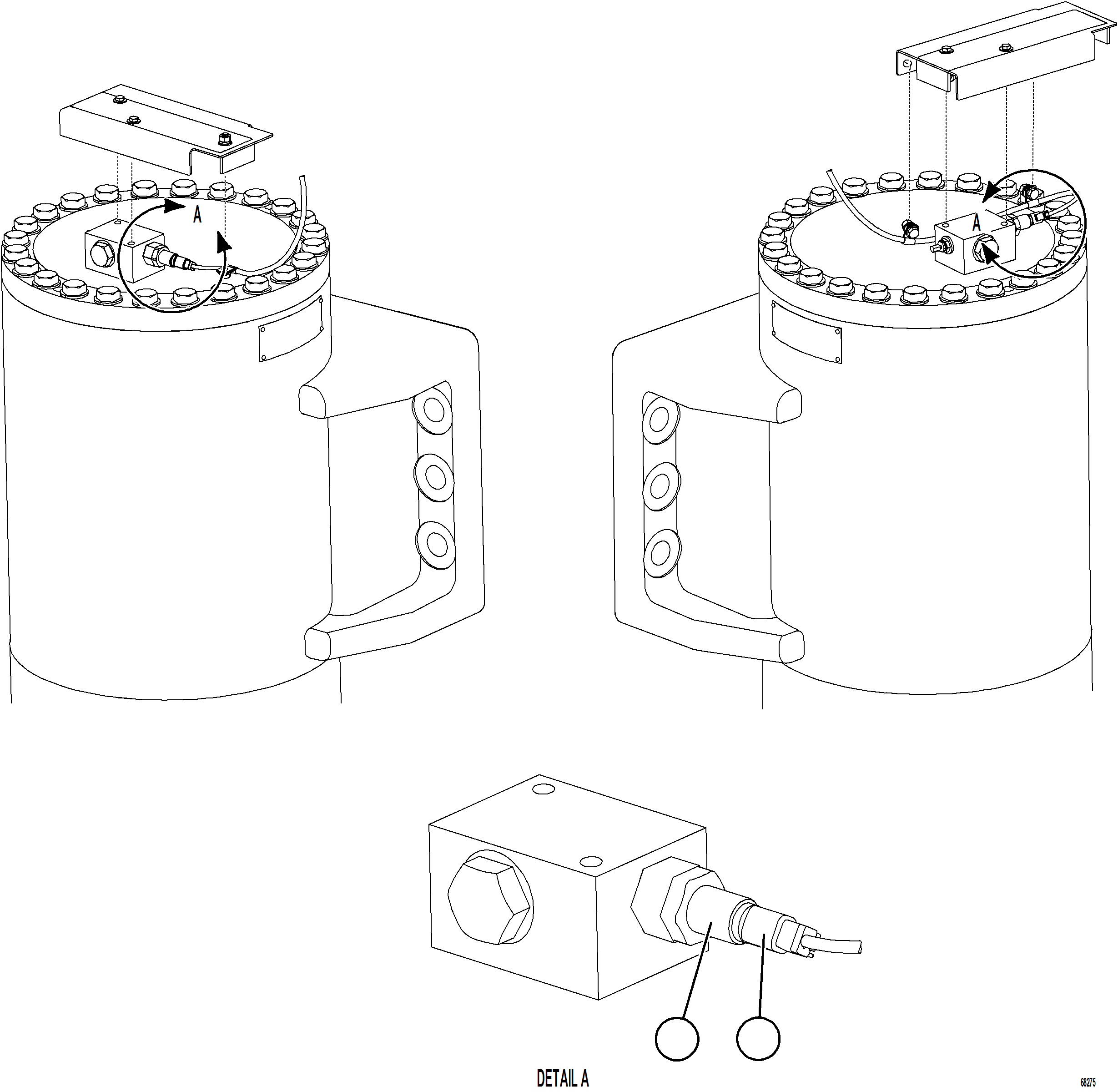 Komatsu parts book diagram for AFE78-CH 930E-5 S/N A40303 - A40306  BARRICK LUMWANA: PLM PRESSURE SENSOR - FRONT SUSPENSIONS    2/2