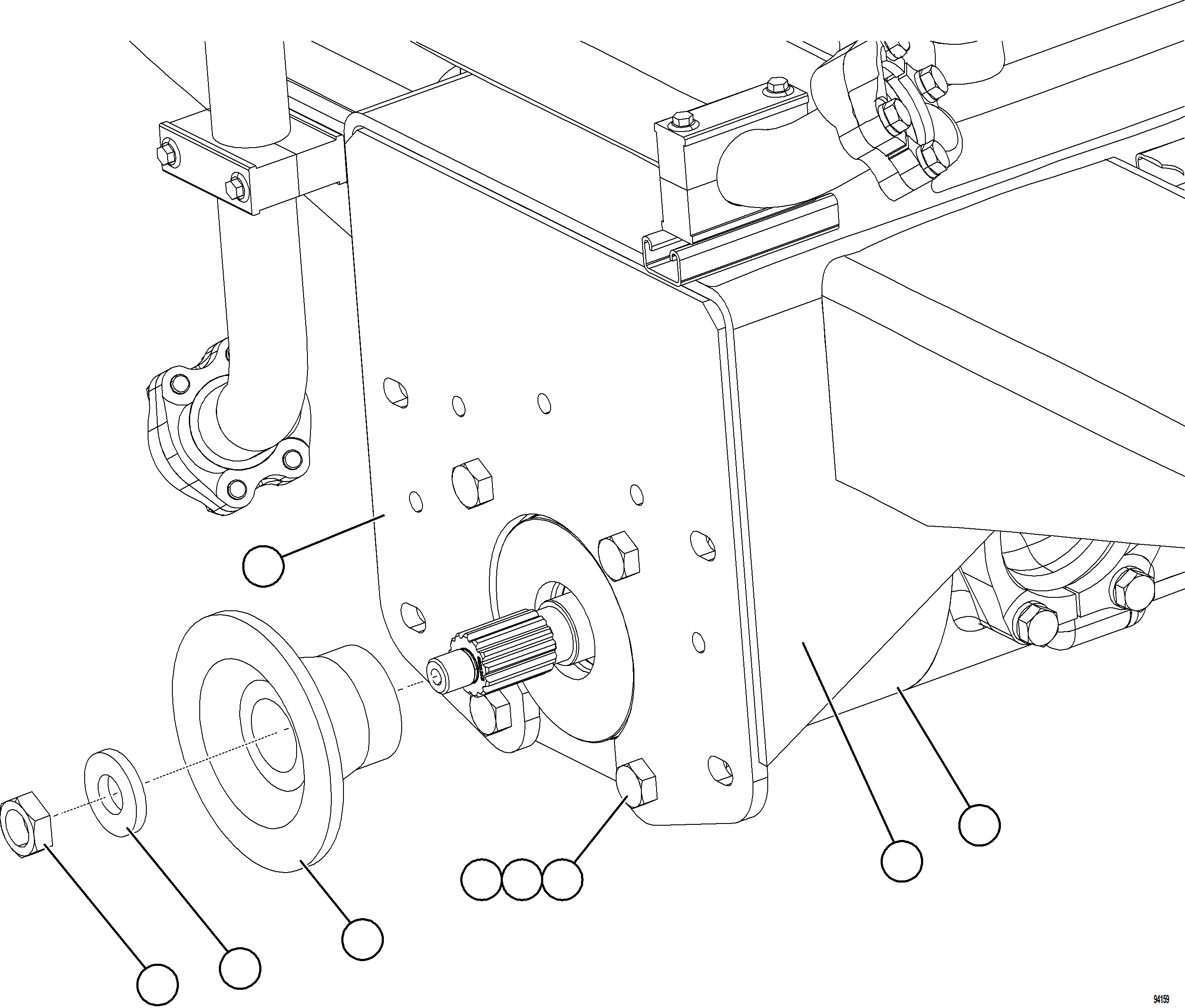 Komatsu parts book diagram for AFE78-CH 930E-5 S/N A40303 - A40306  BARRICK LUMWANA: HOIST PUMP INSTALLATION