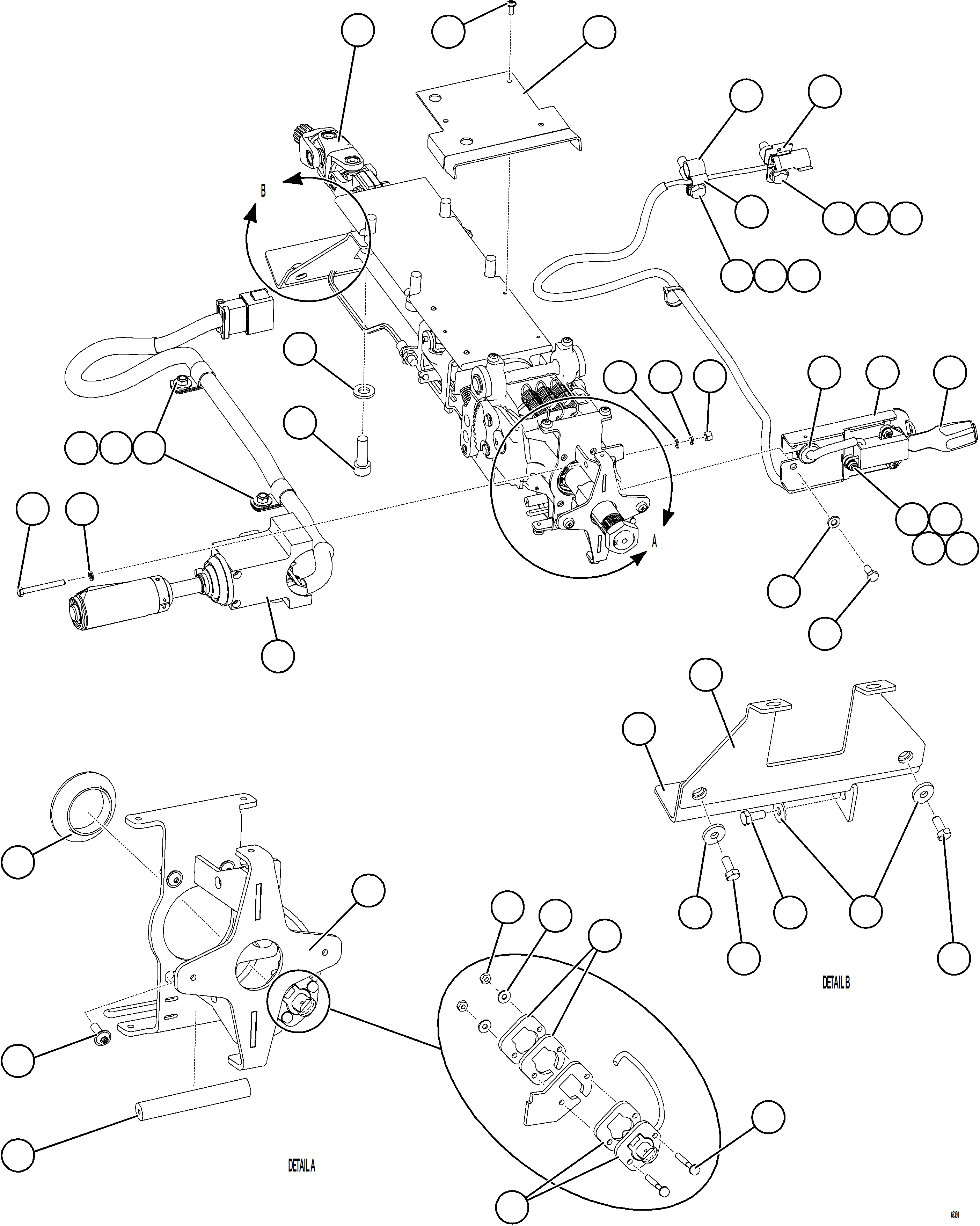 Komatsu parts book diagram for AFE78-CH 930E-5 S/N A40303 - A40306  BARRICK LUMWANA: STEERING COLUMN    2/2