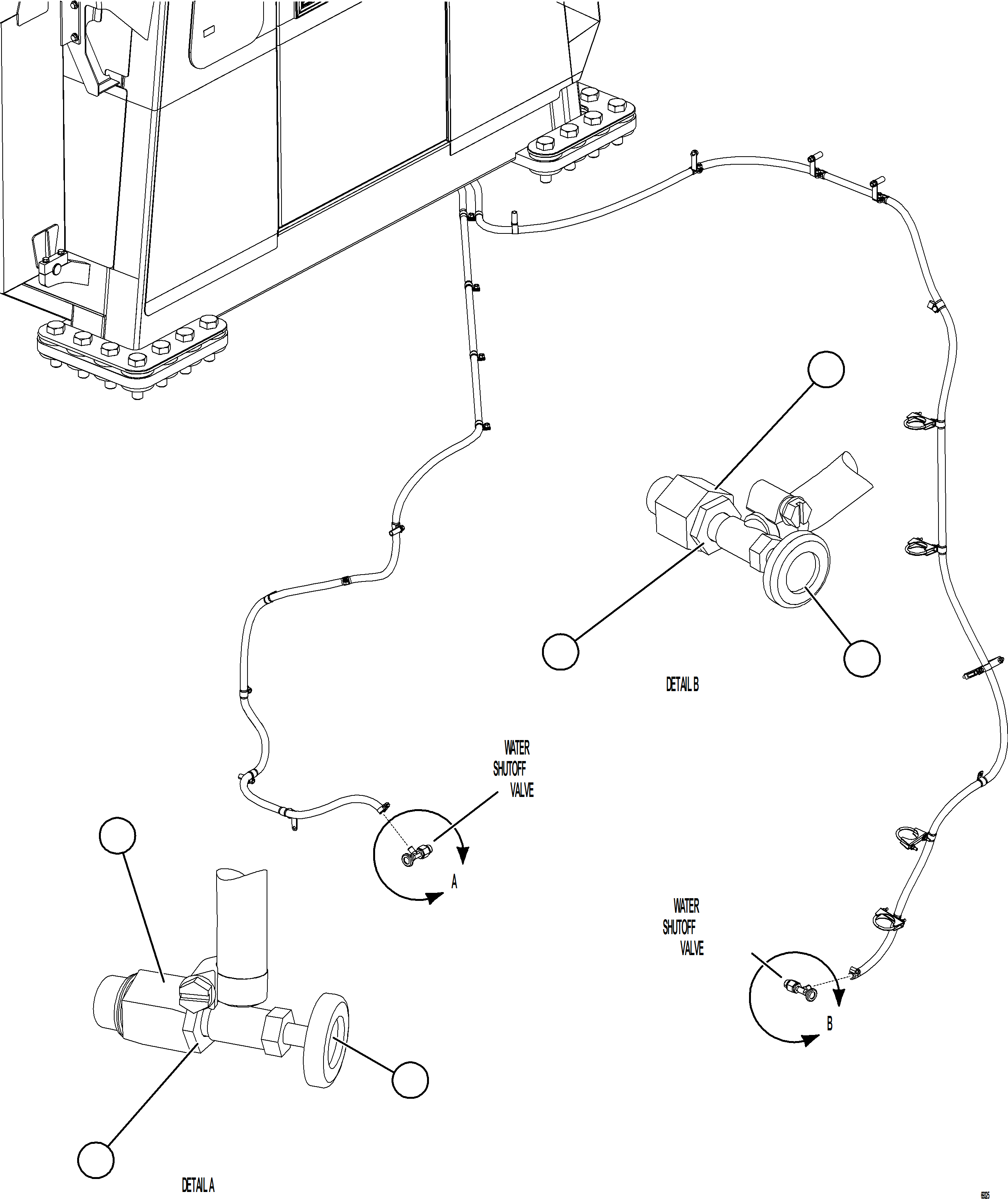 Komatsu parts book diagram for AFE78-CH 930E-5 S/N A40303 - A40306  BARRICK LUMWANA: HEATER HOSE INSTALLATION    2/2