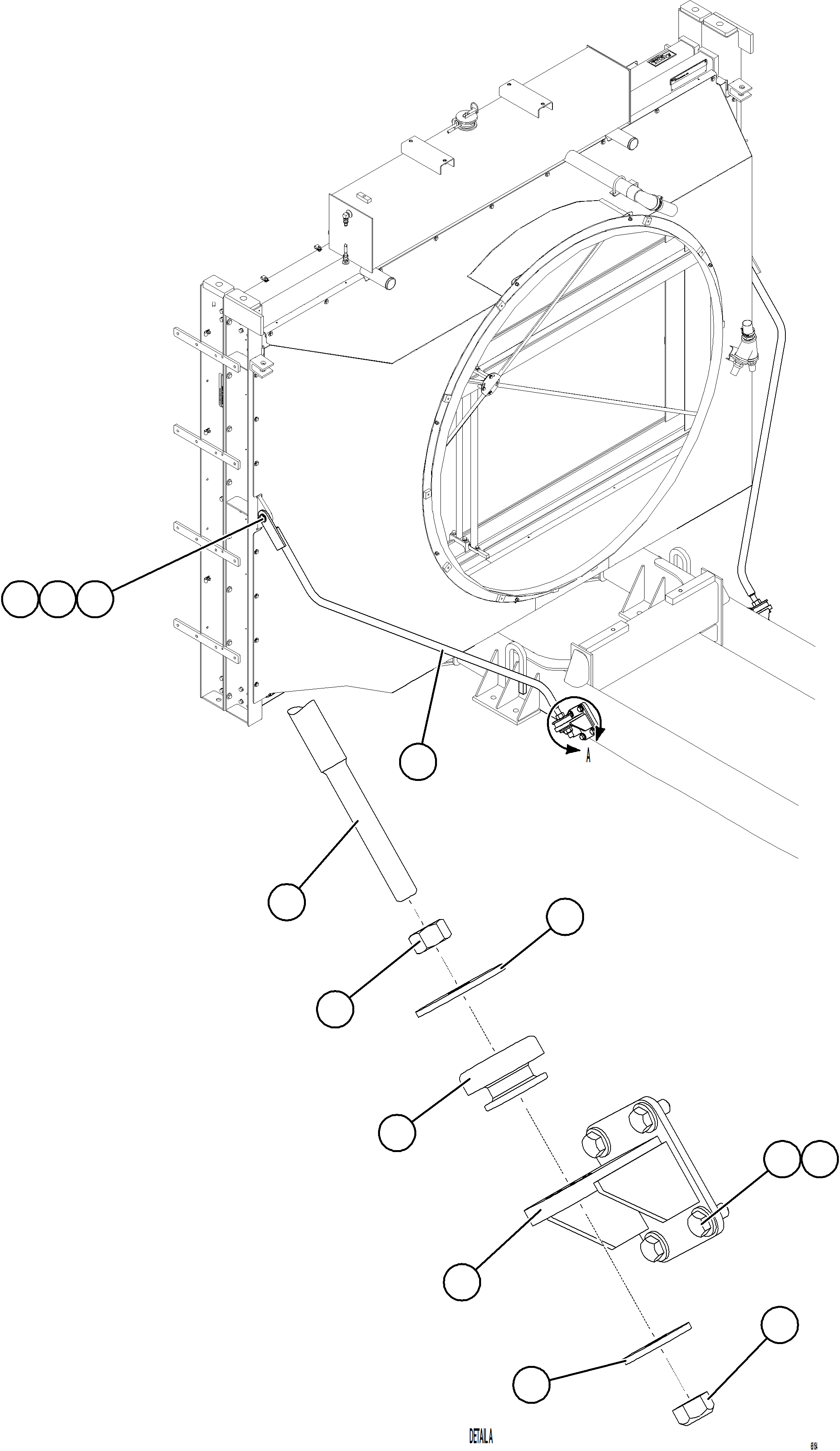 Komatsu parts book diagram for AFE78-CT 930E-5 S/N A40318 - A40321  SMS: RADIATOR INSTALLATION - LOWER    1/2