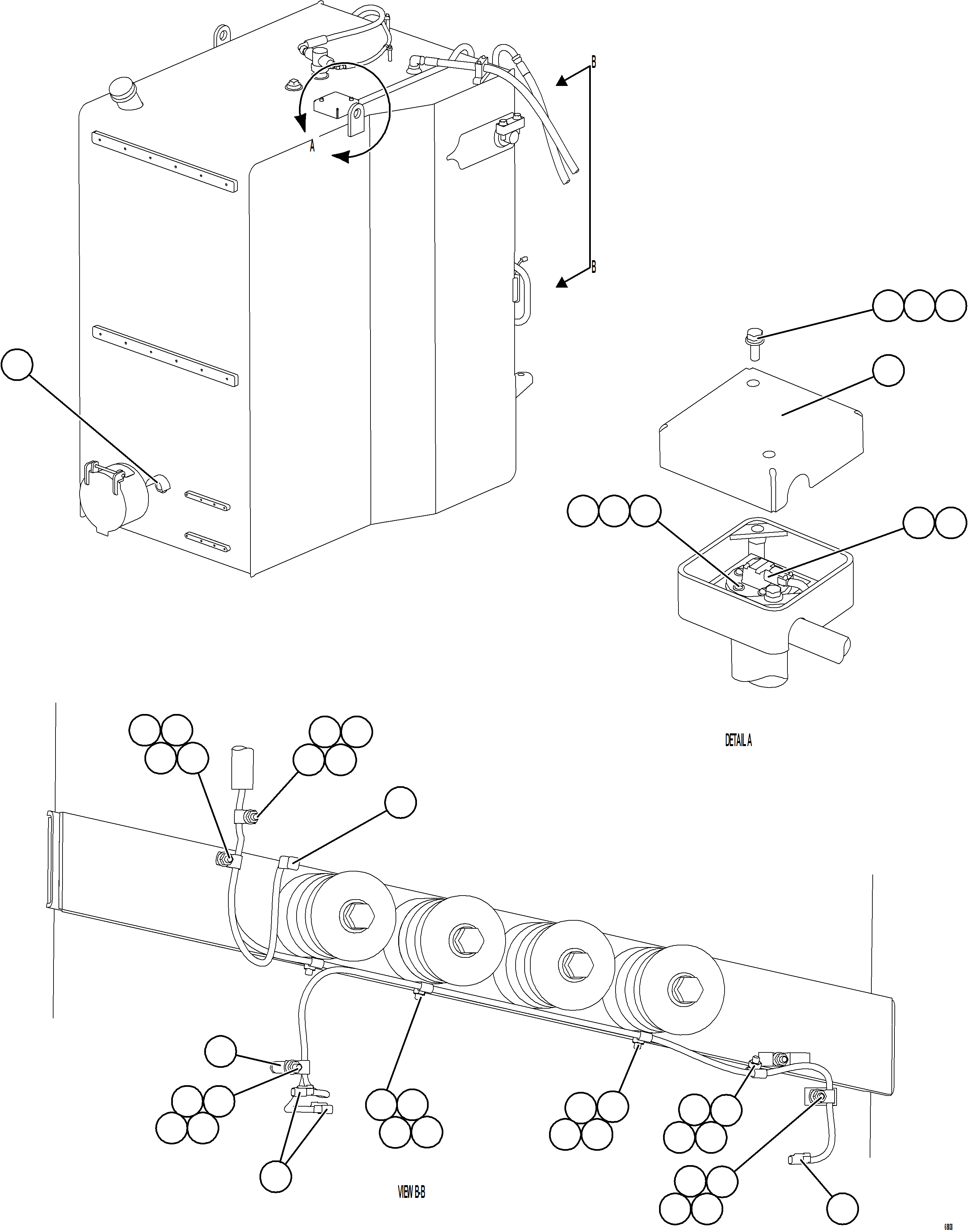 Komatsu parts book diagram for AFE78-CT 930E-5 S/N A40318 - A40321  SMS: FUEL LEVEL SENDER & WIRING