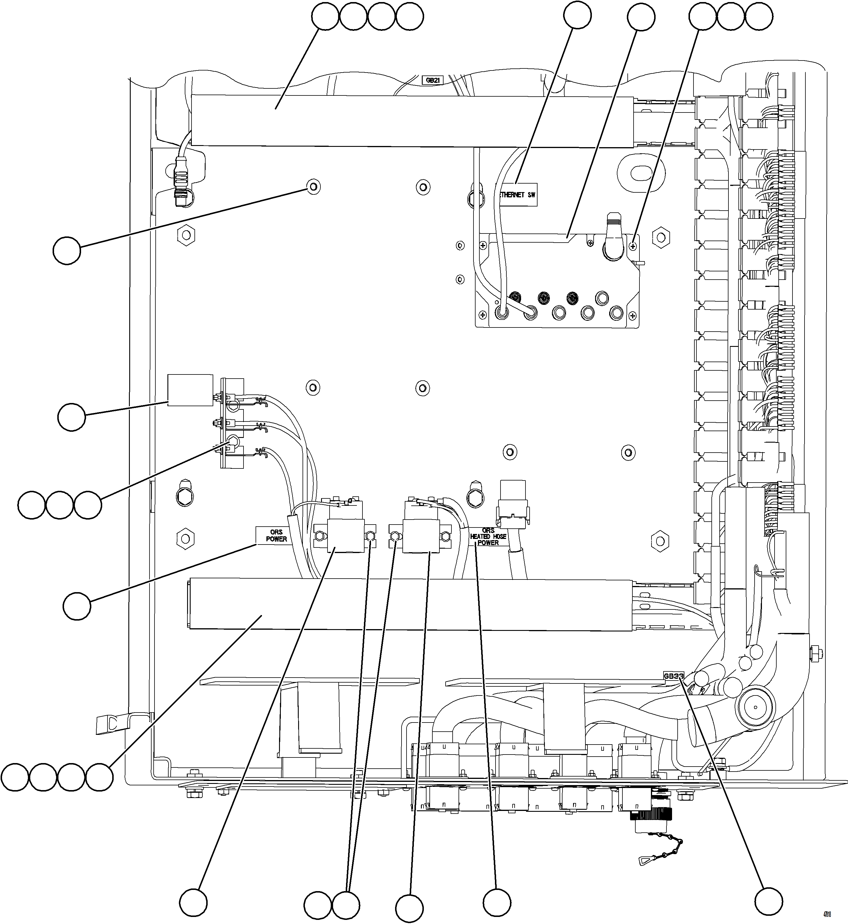 Komatsu parts book diagram for AFE78-CT 930E-5 S/N A40318 - A40321  SMS: AUXILIARY CONTROL CABINET - LH WALL    2/3