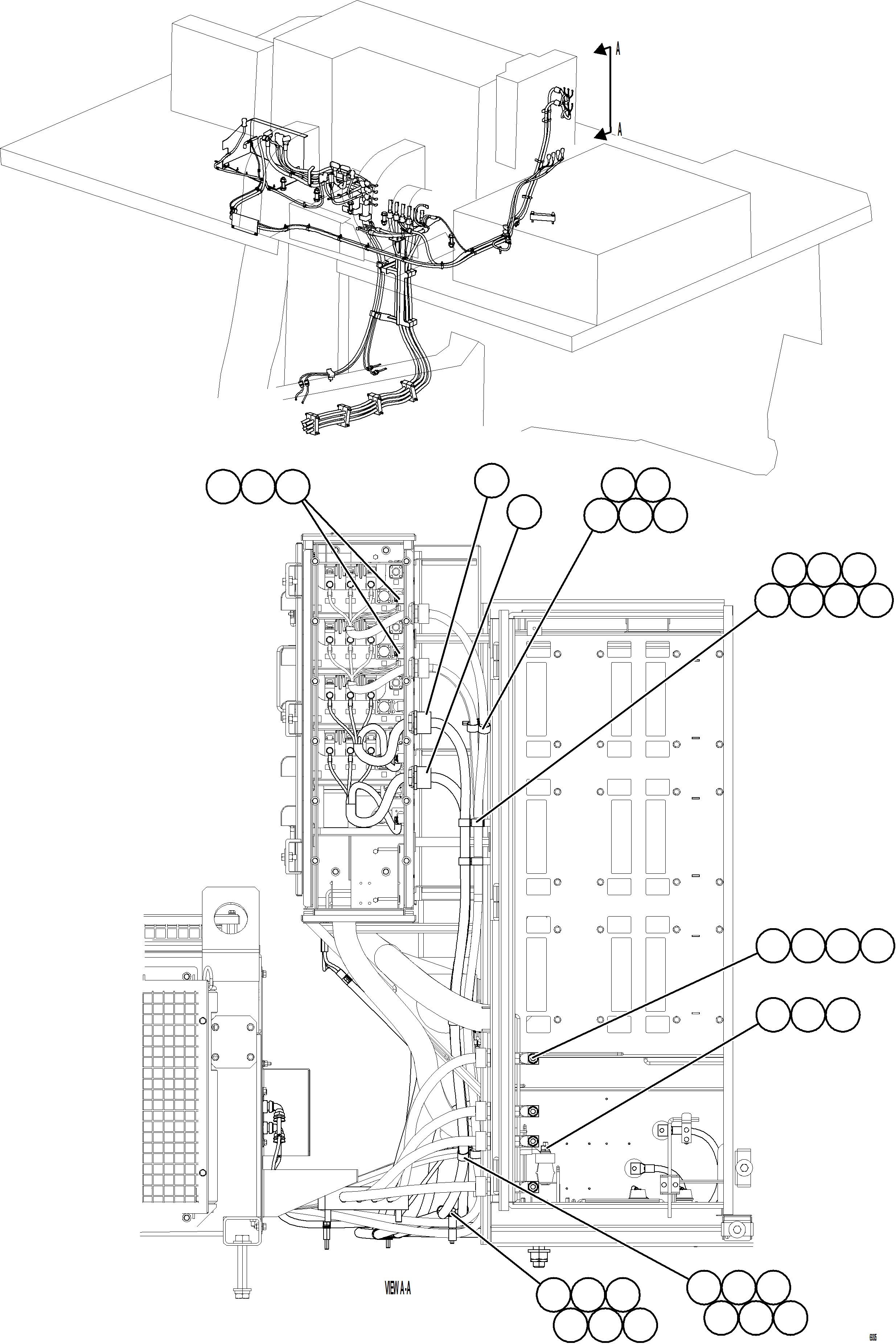 Komatsu parts book diagram for AFE78-CT 930E-5 S/N A40318 - A40321  SMS: CONTROL CABINET EXTERNAL WIRING - RETARDING GRID