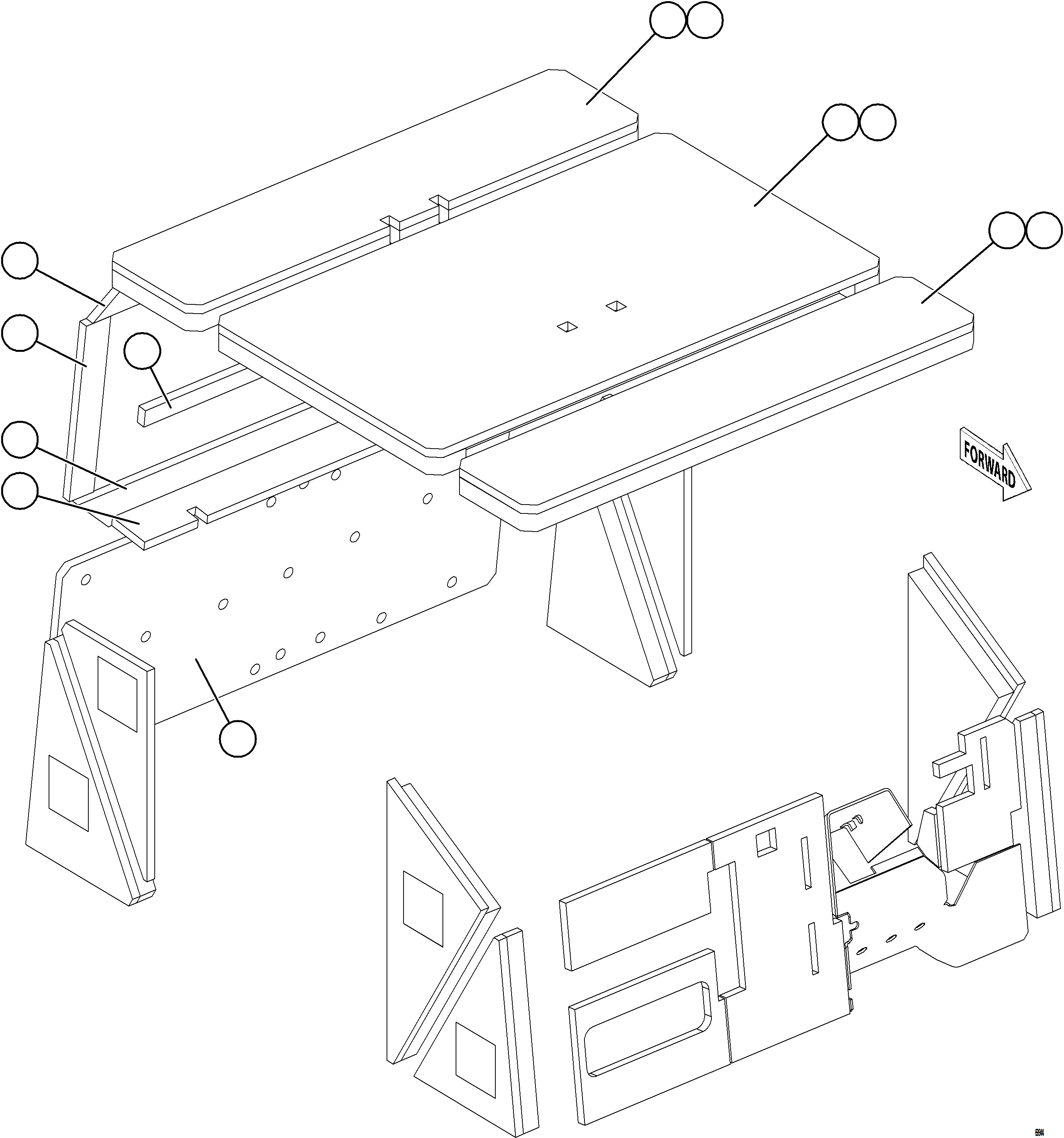 Komatsu parts book diagram for AFE78-CT 930E-5 S/N A40318 - A40321  SMS: CAB INSULATION    2/2
