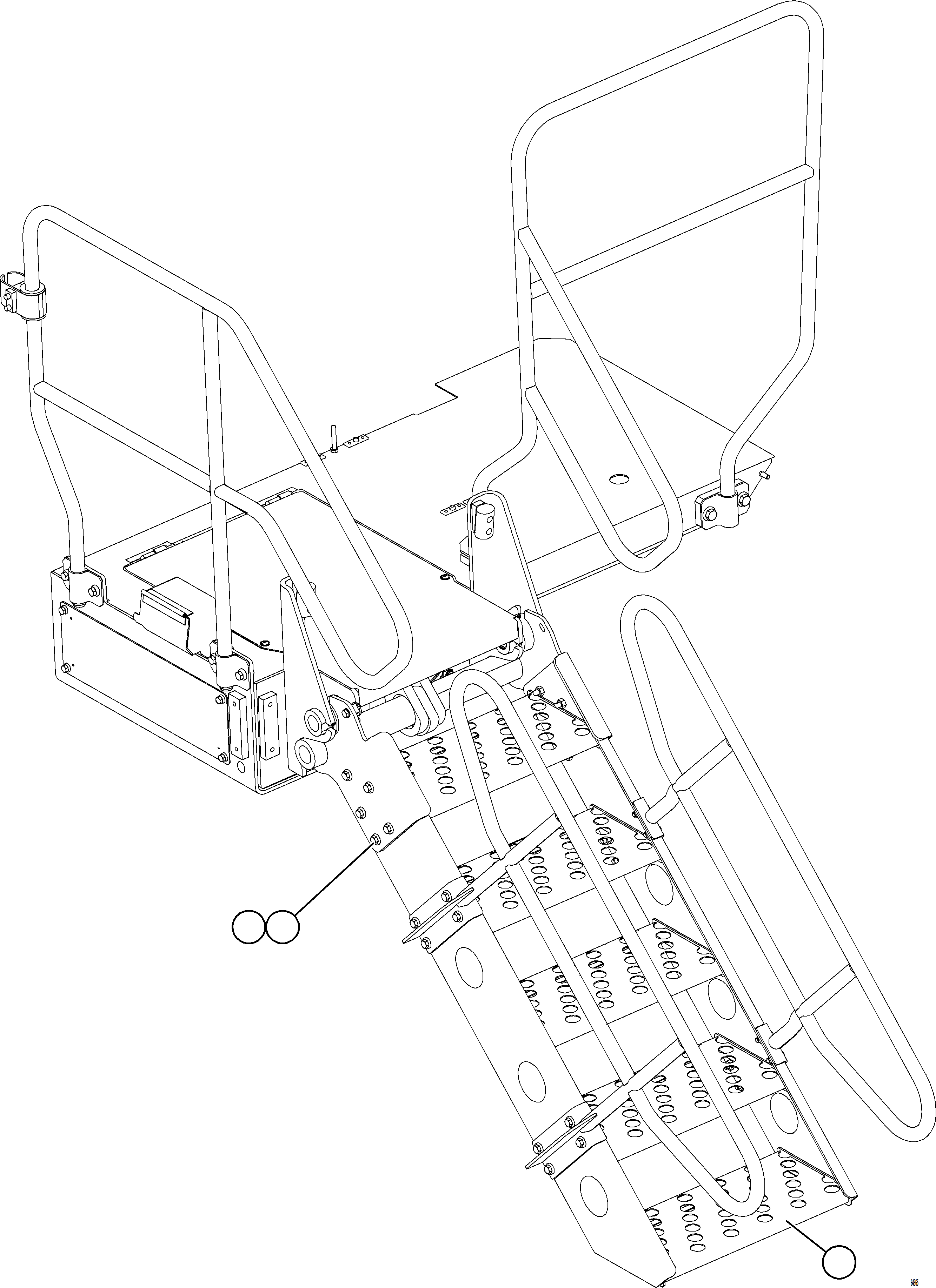 Komatsu parts book diagram for AFE78-CT 930E-5 S/N A40318 - A40321  SMS: RETRACTABLE LADDER INSTALLATION