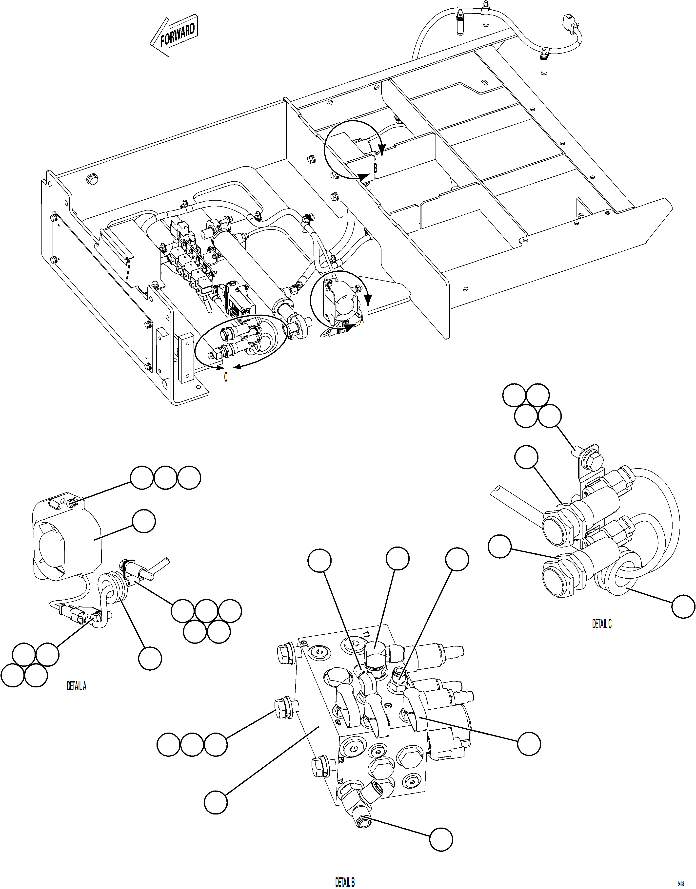 Komatsu parts book diagram for AFE78-CT 930E-5 S/N A40318 - A40321  SMS: PLATFORM ASSEMBLY    3/3    58F-54-31000