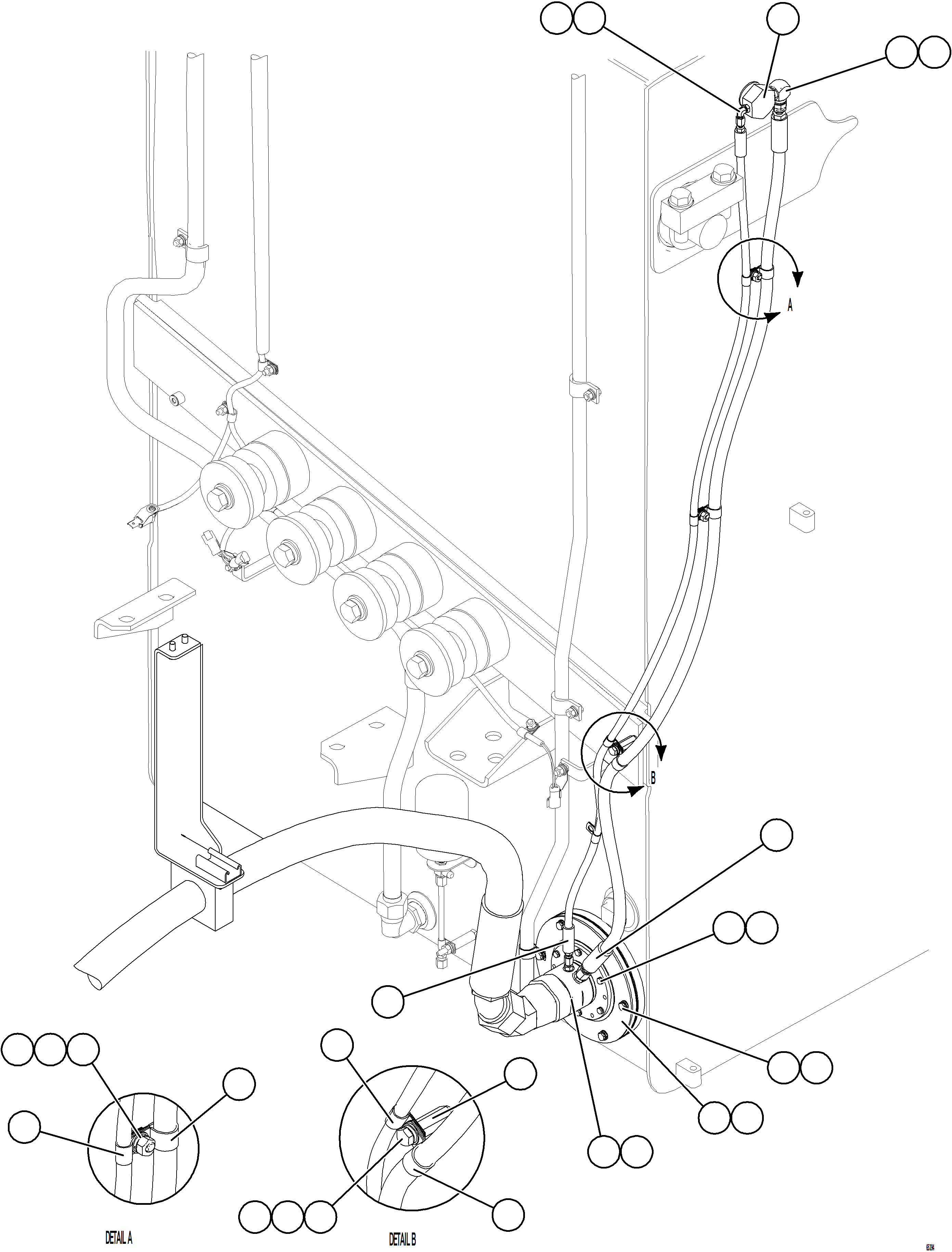 Komatsu parts book diagram for AFE78-DJ 930E-5 S/N A40362 - A40363,A40374  KAL: FUEL TANK REMOTE FILL - LH    2/2