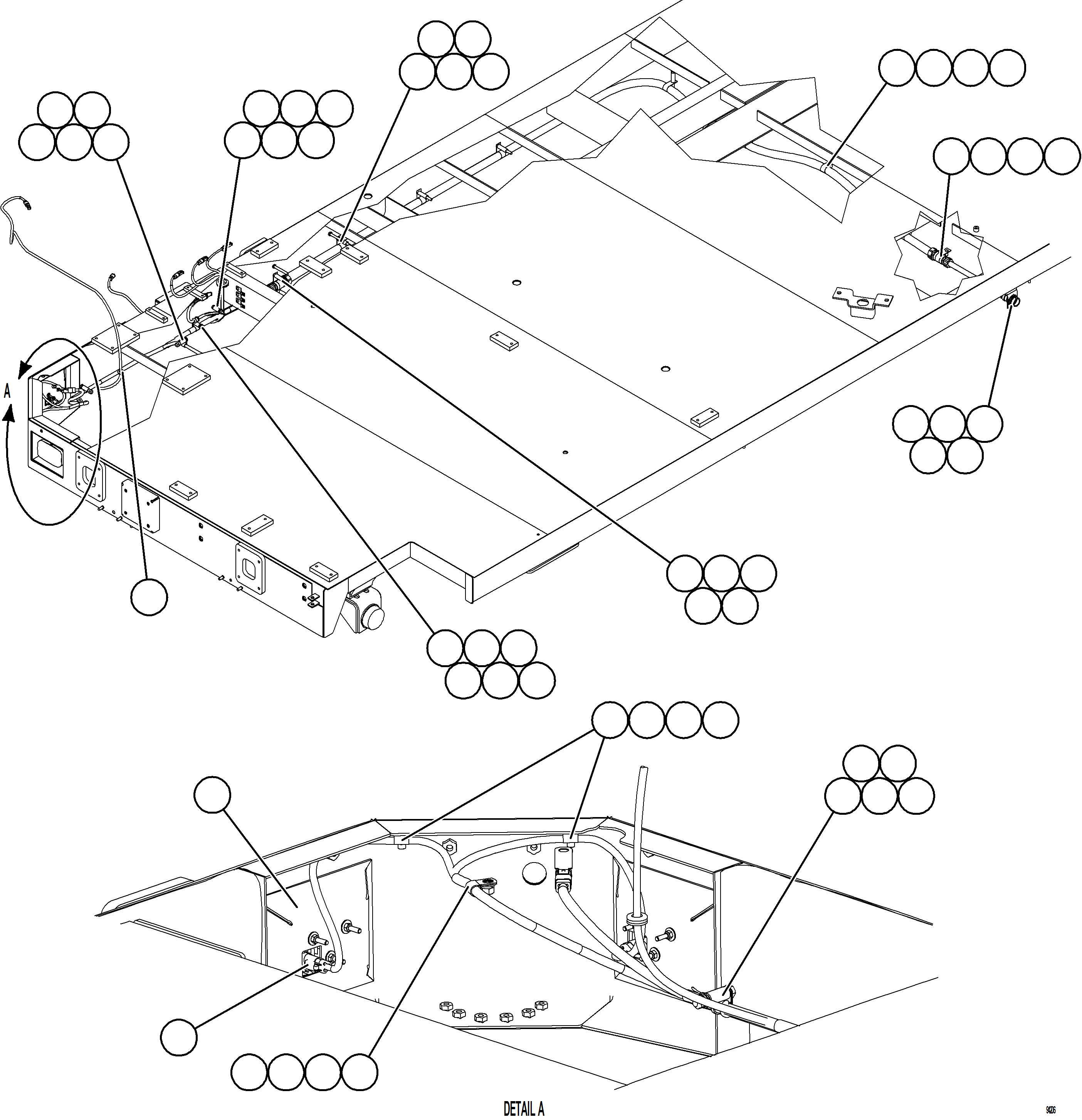 Komatsu parts book diagram for AFE78-DJ 930E-5 S/N A40362 - A40363,A40374  KAL: RH DECK WIRING HARNESS & LIGHTS