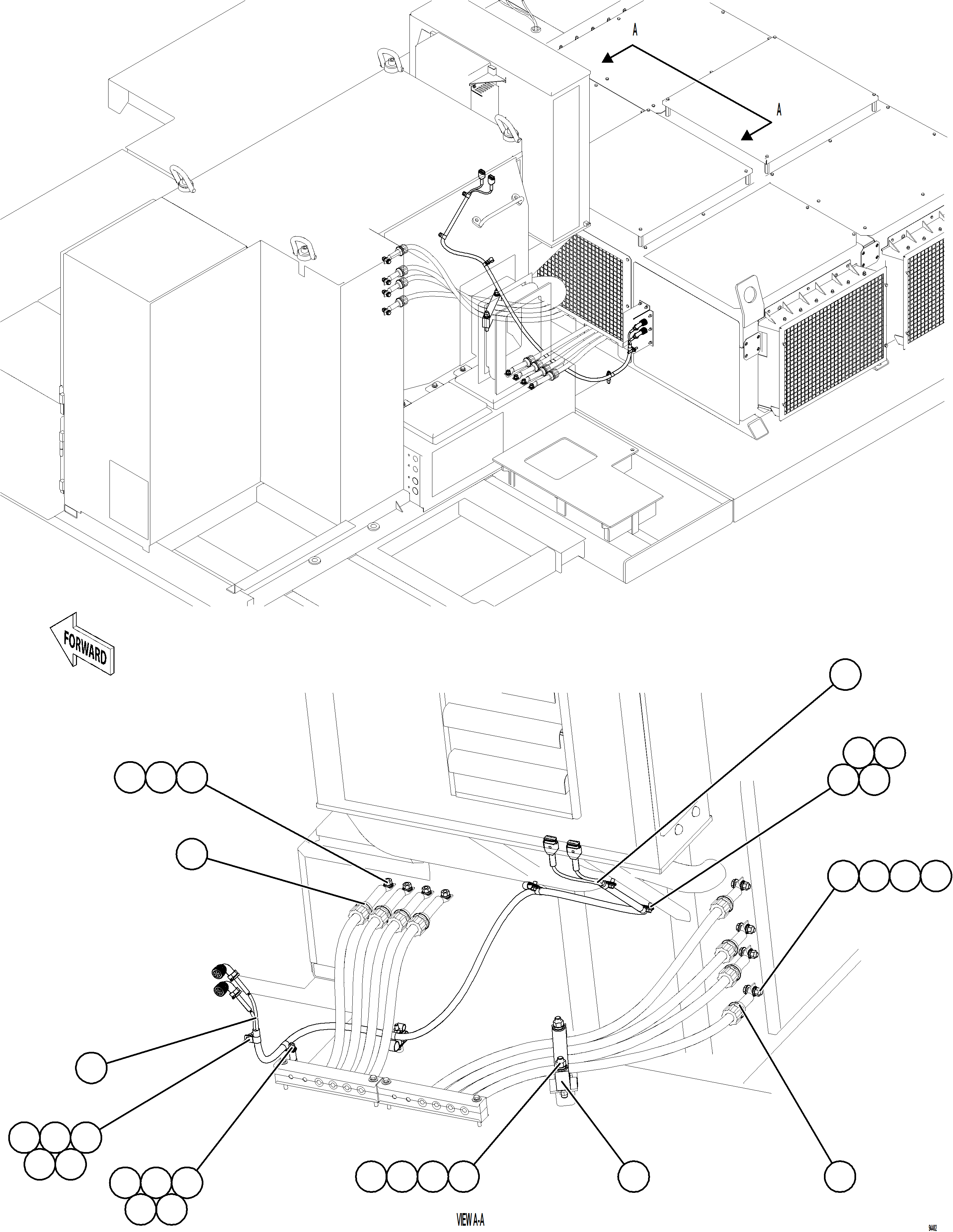 Komatsu parts book diagram for AFE78-DJ 930E-5 S/N A40362 - A40363,A40374  KAL: CONTROL CABINET EXTERNAL WIRING - RETARDING GRID