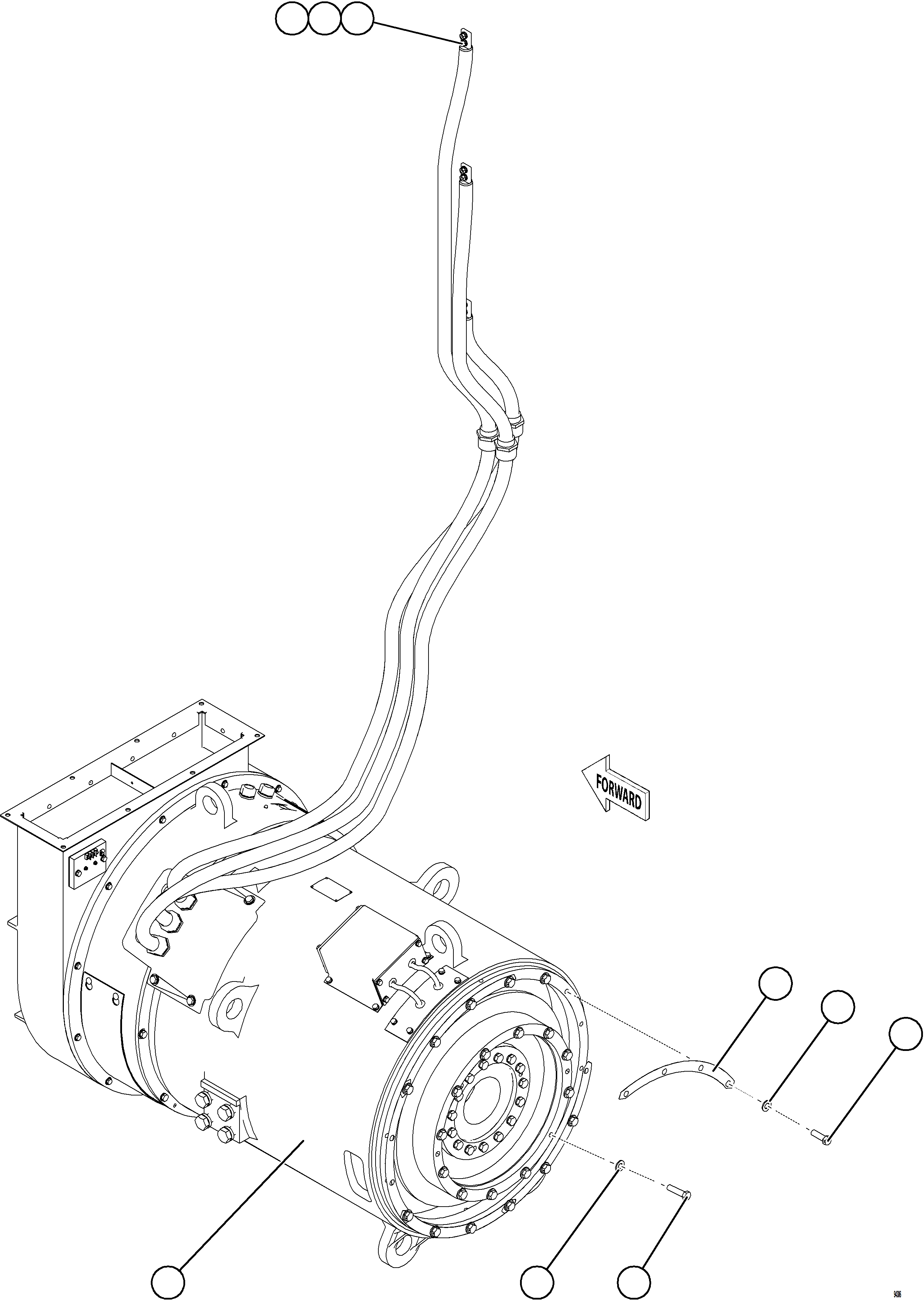 Komatsu parts book diagram for AFE78-DJ 930E-5 S/N A40362 - A40363,A40374  KAL: ALTERNATOR INSTALLATION