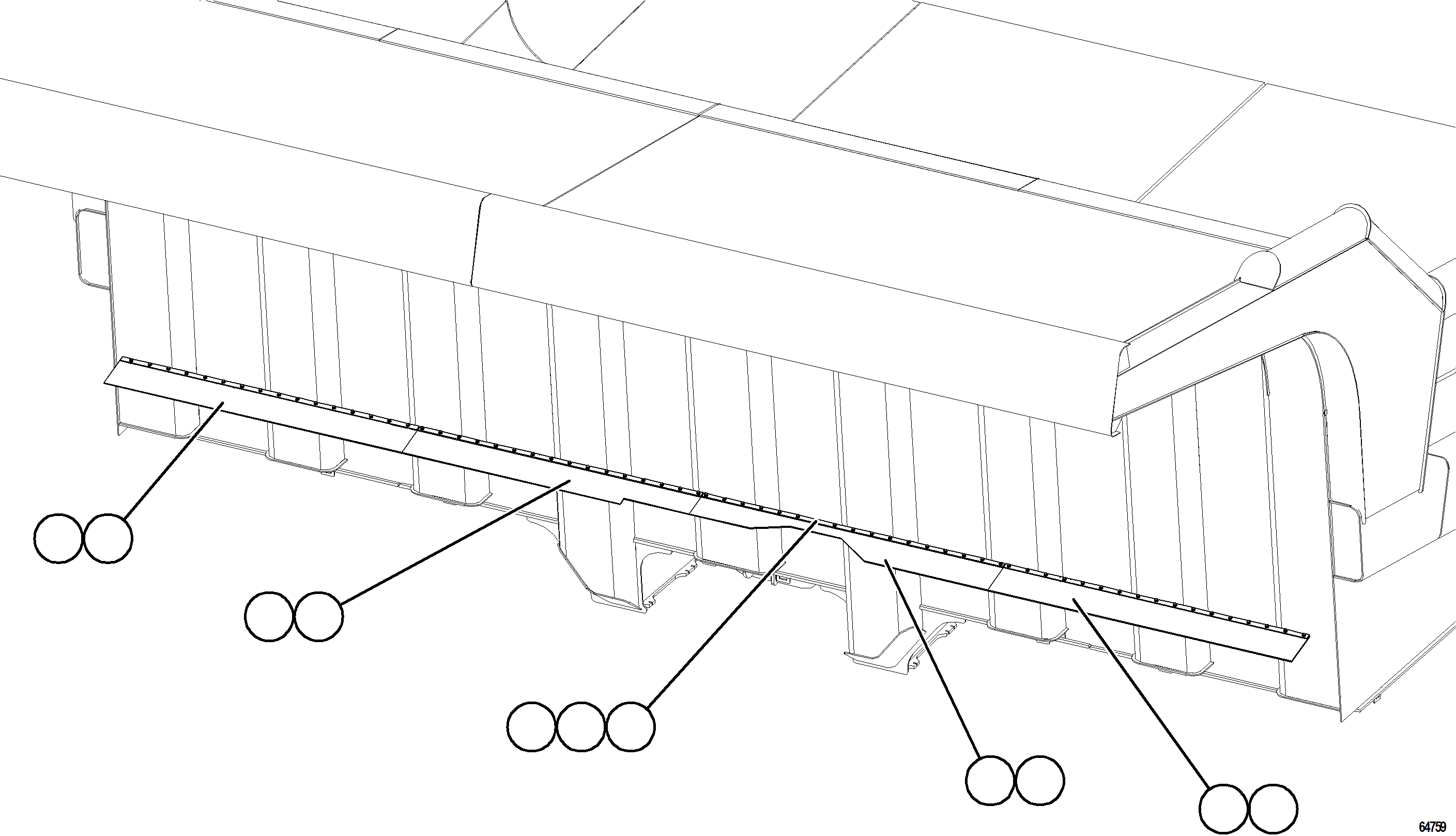 Komatsu parts book diagram for AFE78-DJ 930E-5 S/N A40362 - A40363,A40374  KAL: DUMP BODY MUD FLAPS    1/2