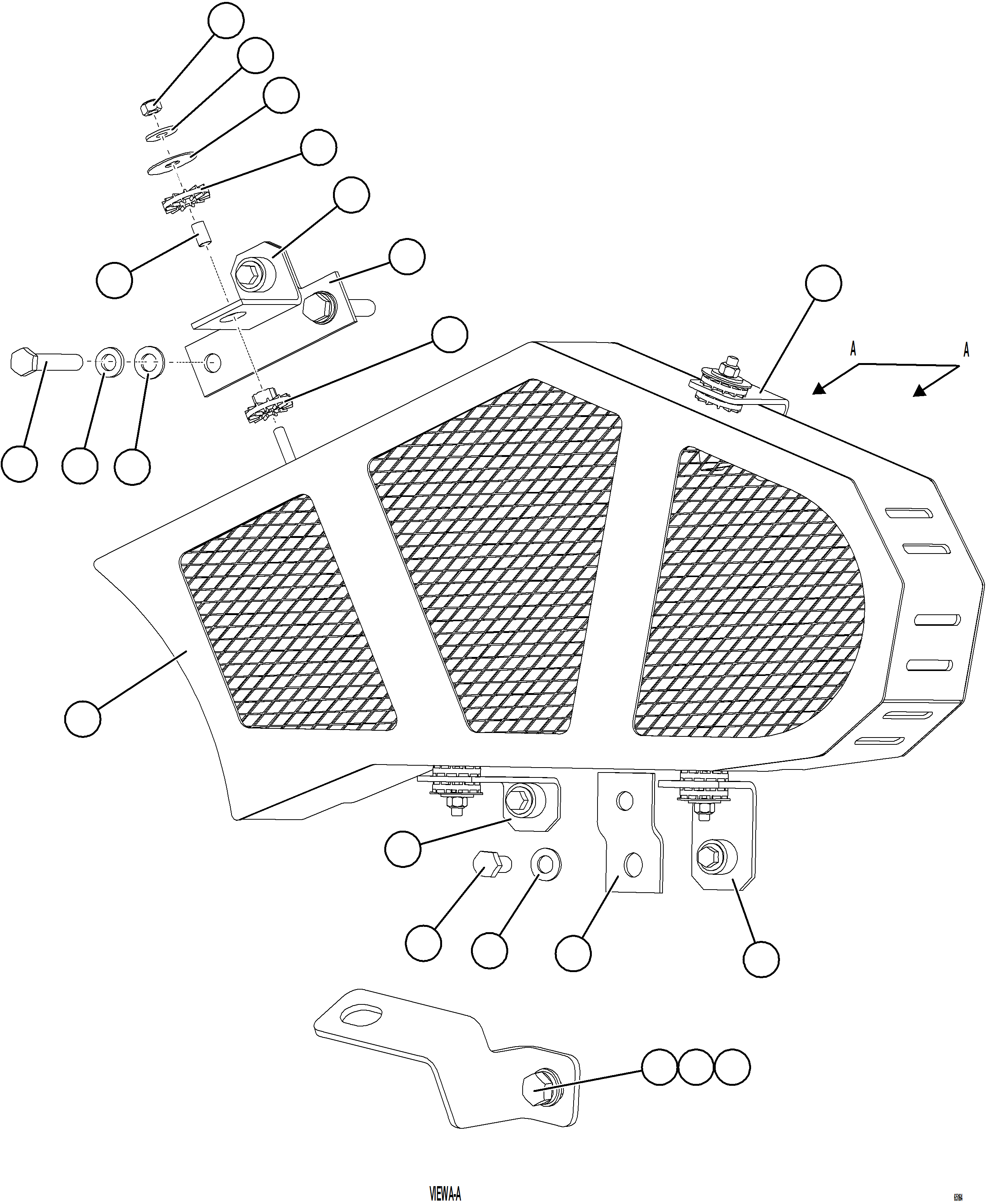 Komatsu parts book diagram for AFE78-DJ 930E-5 S/N A40362 - A40363,A40374  KAL: ALTERNATOR GUARD ASSEMBLY