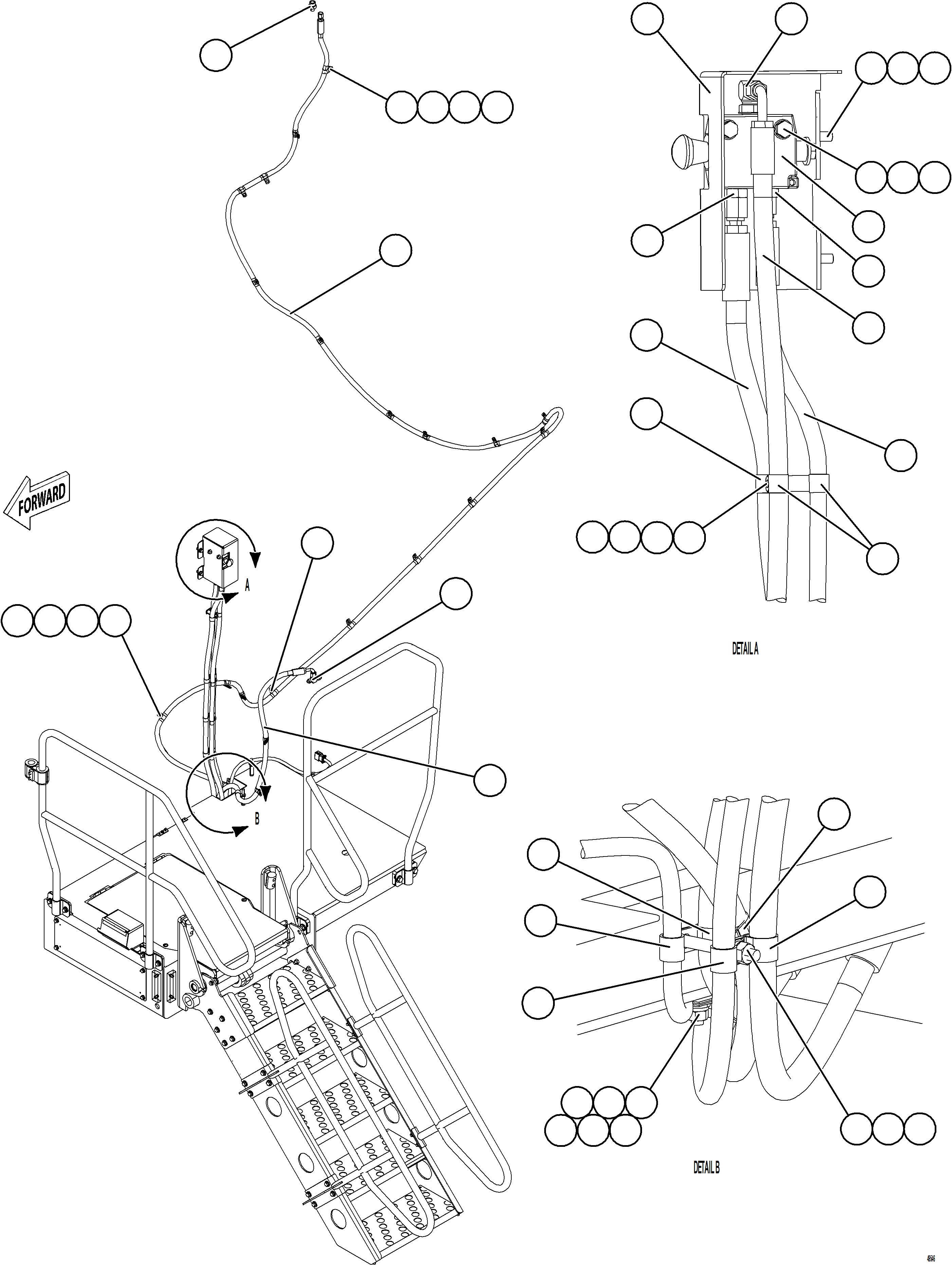 Komatsu parts book diagram for AFE78-DJ 930E-5 S/N A40362 - A40363,A40374  KAL: RETRACTABLE LADDER HYDRAULICS