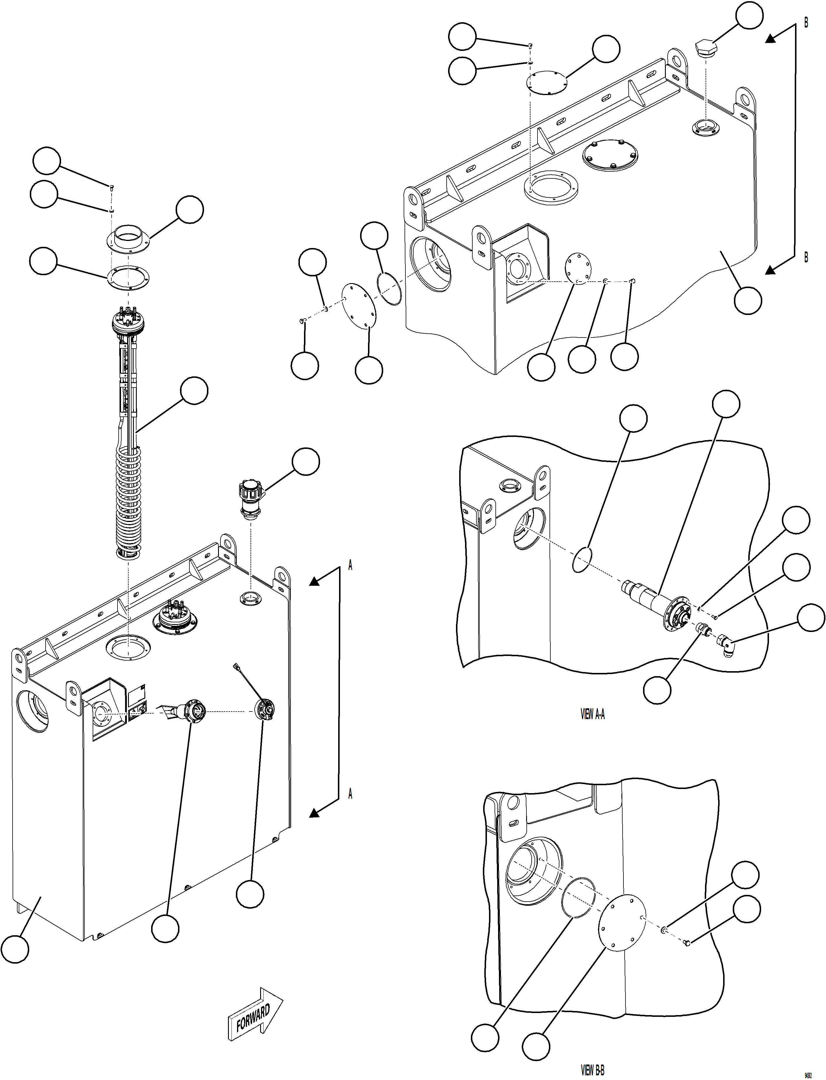 Dump Trucks Komatsu / AFE78-DM 930E-5 S/N A40378  SMS(afe78-dm) / DEF TANK ASSEMBLY    58F-04-00941(D-026 : 94582)