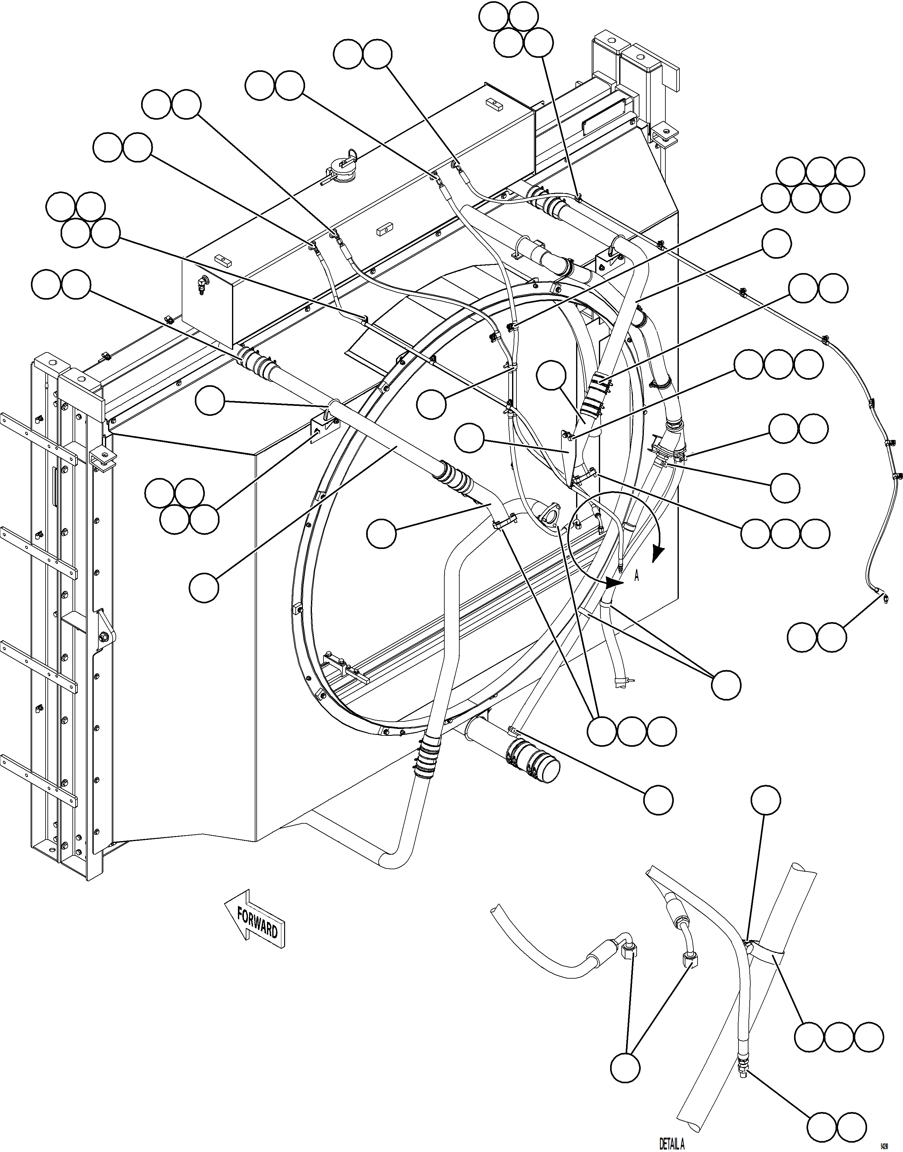Dump Trucks Komatsu / AFE78-DW 930E-5 S/N A40419  KAL(afe78-dw) / RADIATOR PIPING    1/4(C-014 : 94290)