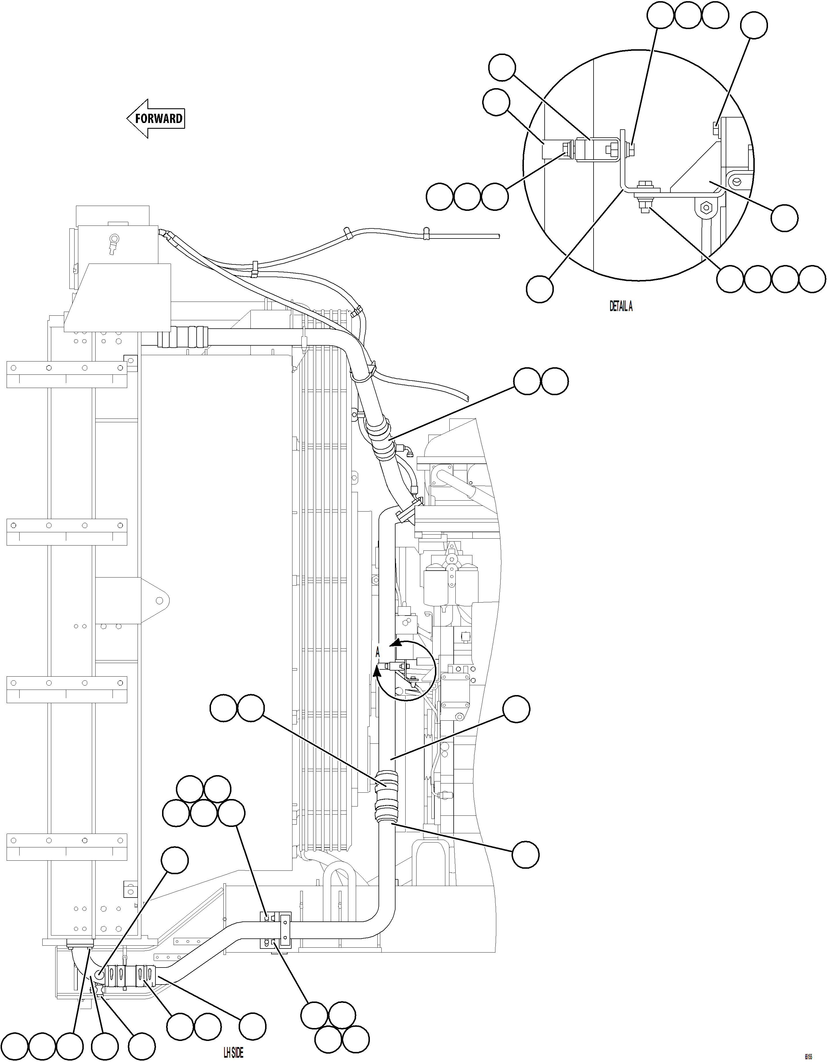Dump Trucks Komatsu / AFE78-DW 930E-5 S/N A40419  KAL(afe78-dw) / RADIATOR PIPING    2/4(C-016 : 65155)