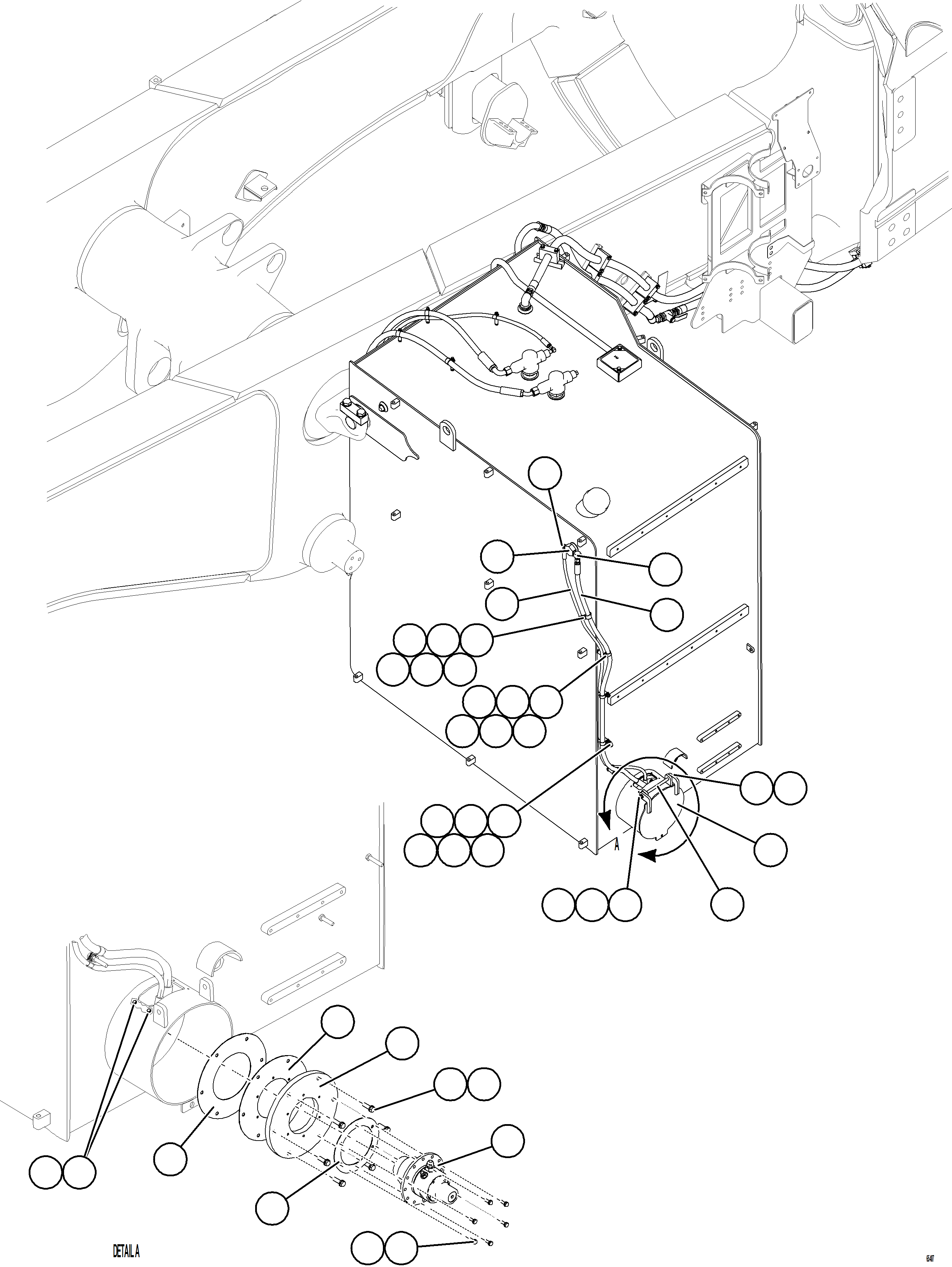 Dump Trucks Komatsu / AFE78-DW 930E-5 S/N A40419  KAL(afe78-dw) / FUEL TANK REMOTE FILL - RH(D-014 : 65407)