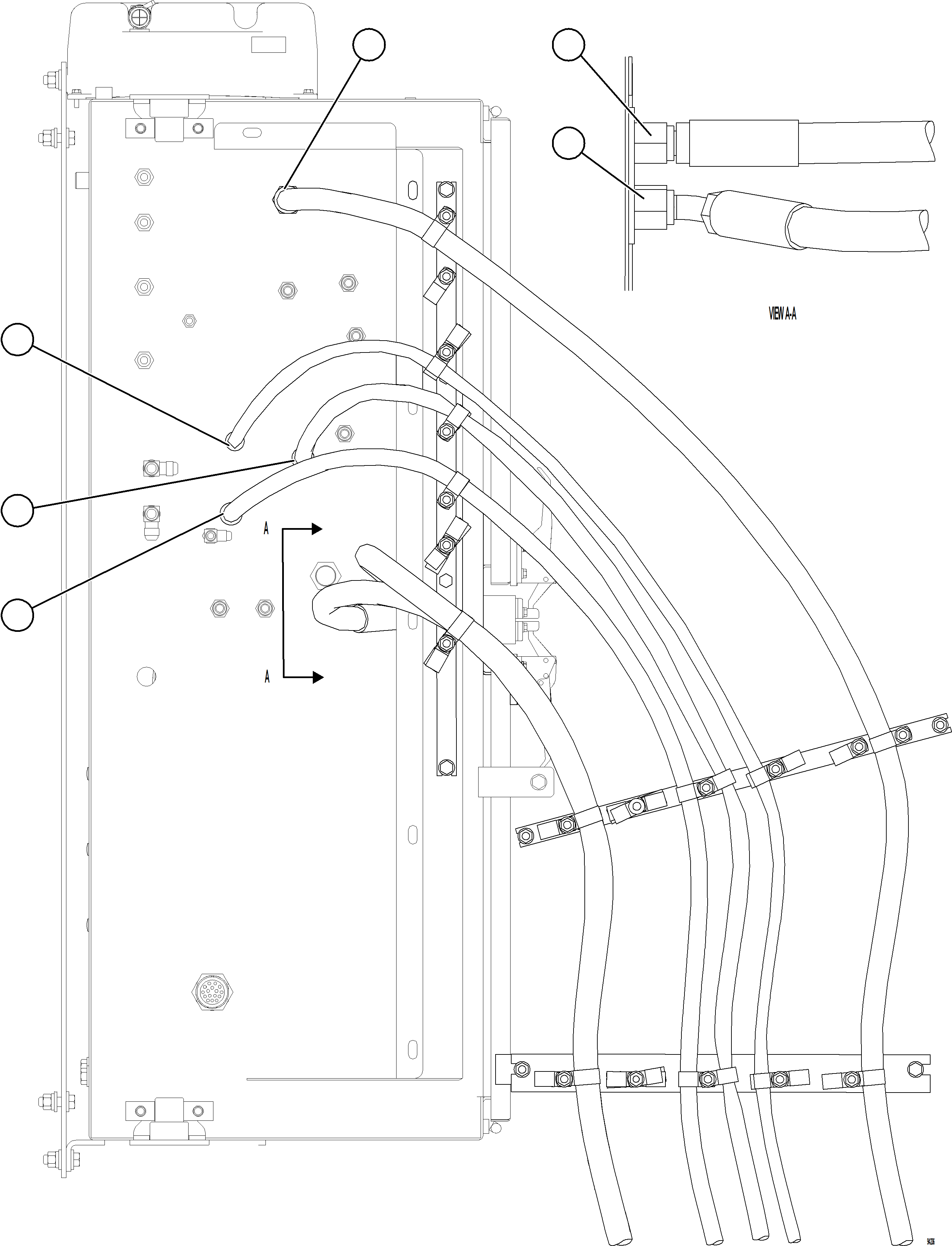 Dump Trucks Komatsu / AFE78-DW 930E-5 S/N A40419  KAL(afe78-dw) / HYDRAULIC BRAKE CABINET PIPING - BRAKE MANIFOLD(H-104 : 94236)