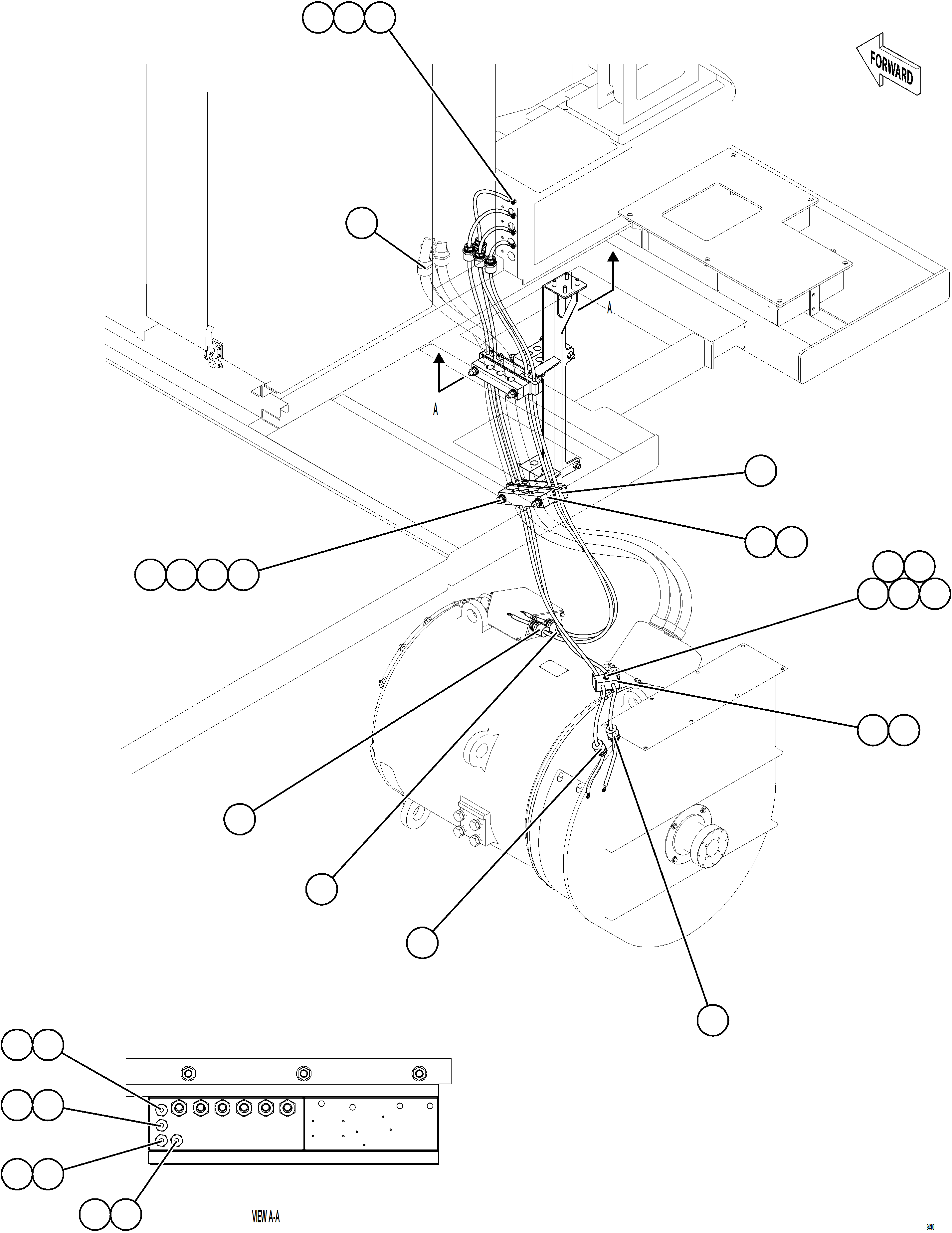 Komatsu parts book diagram for AFE78-DX 930E-5 S/N A40423 - A40425  KSA: CONTROL CABINET EXTERNAL WIRING - ALTERNATOR