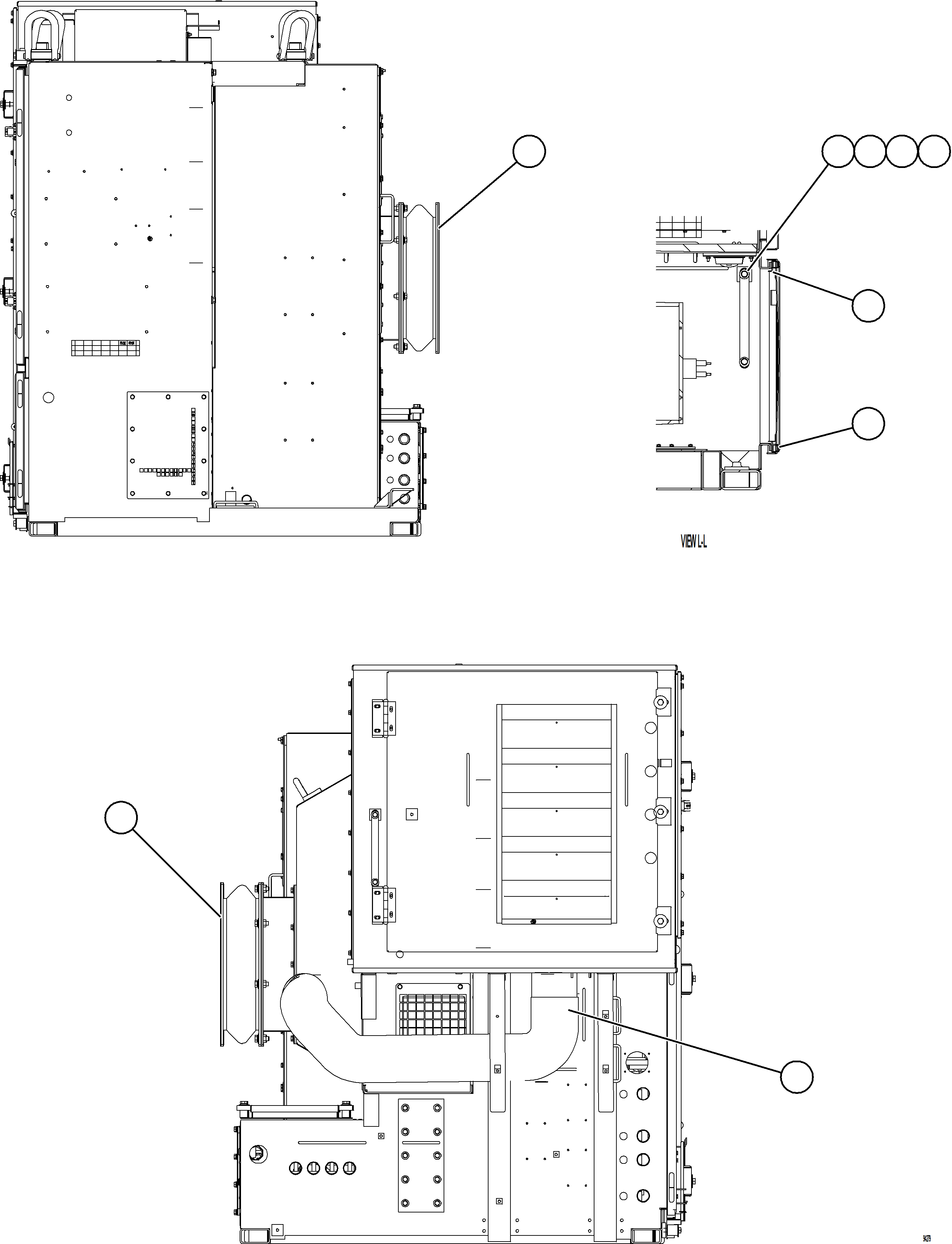 Komatsu parts book diagram for AFE78-DX 930E-5 S/N A40423 - A40425  KSA: CONTROL CABINET    11/20    58F-01-01050