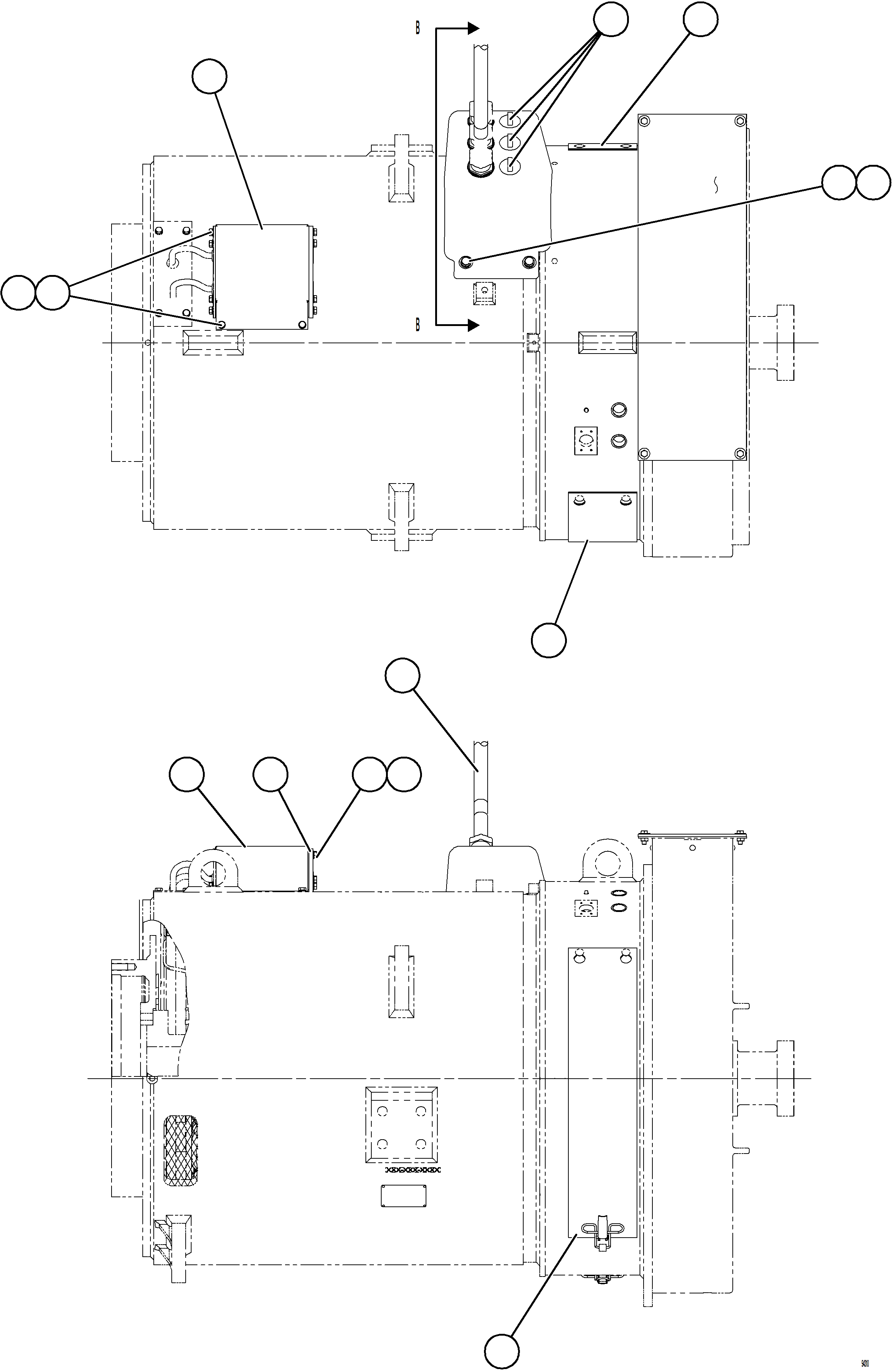 Komatsu parts book diagram for AFE78-DX 930E-5 S/N A40423 - A40425  KSA: ALTERNATOR ASSEMBLY    3/6    58F-06-11303
