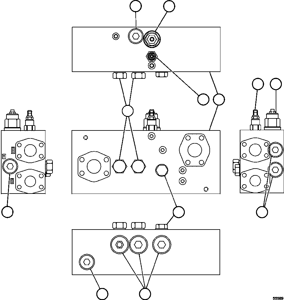 Komatsu parts book diagram for AFE78-DX 930E-5 S/N A40423 - A40425  KSA: OVERCENTER VALVE ASSEMBLY    PC0522