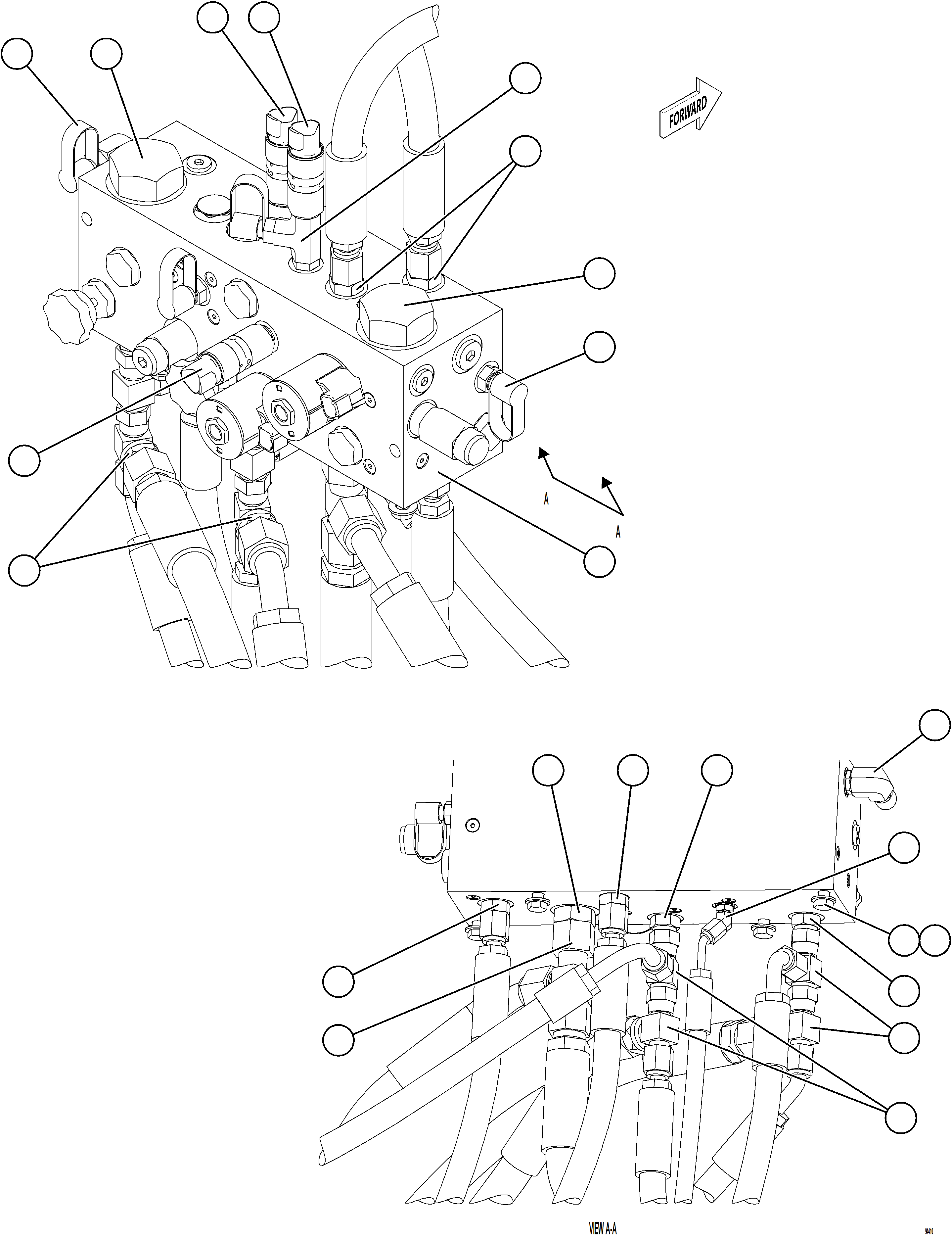 Komatsu parts book diagram for AFE78-DX 930E-5 S/N A40423 - A40425  KSA: BRAKE MANIFOLD COMPONENTS