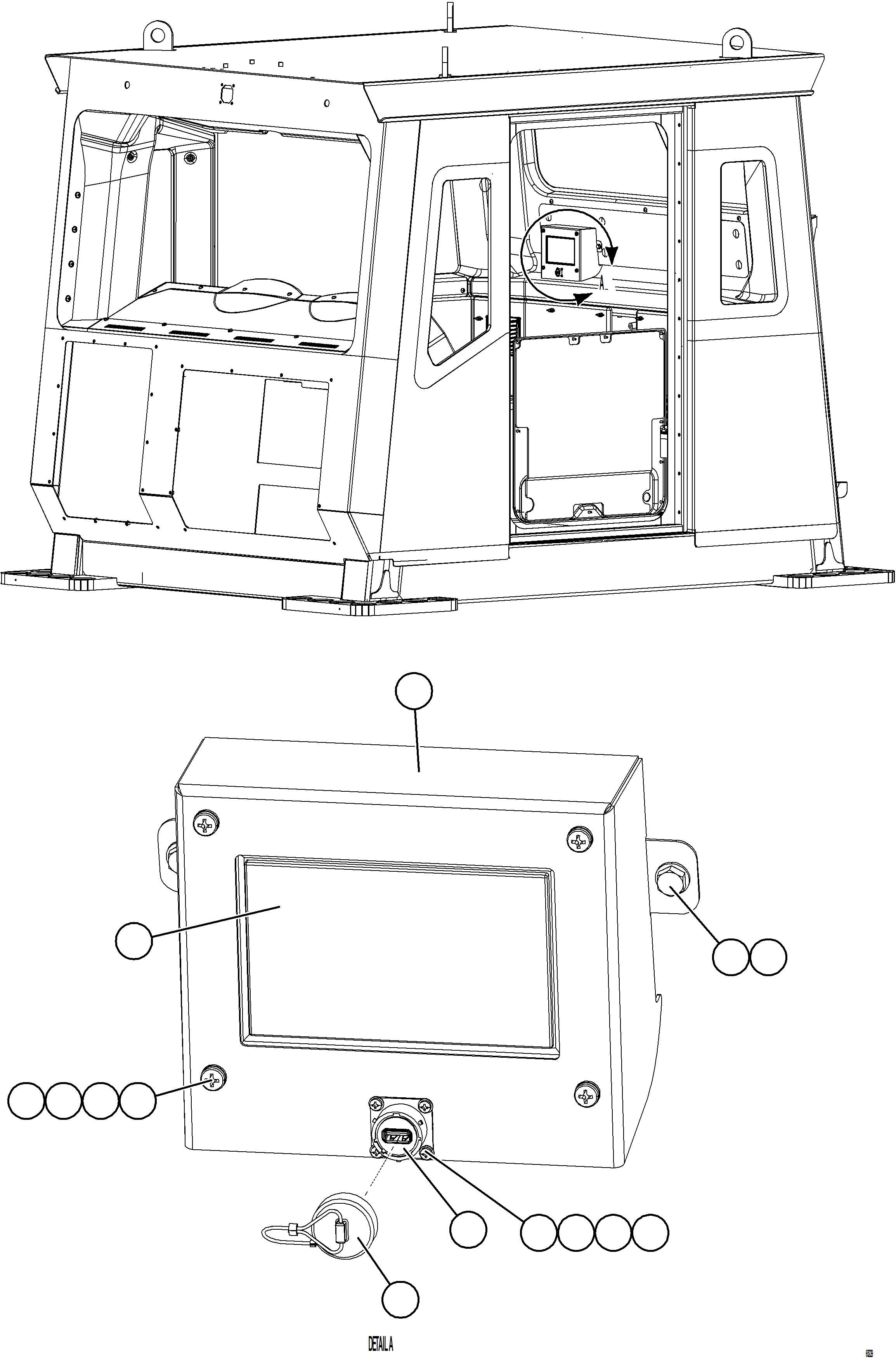 Komatsu parts book diagram for AFE78-DX 930E-5 S/N A40423 - A40425  KSA: VID PANEL INSTALLATION