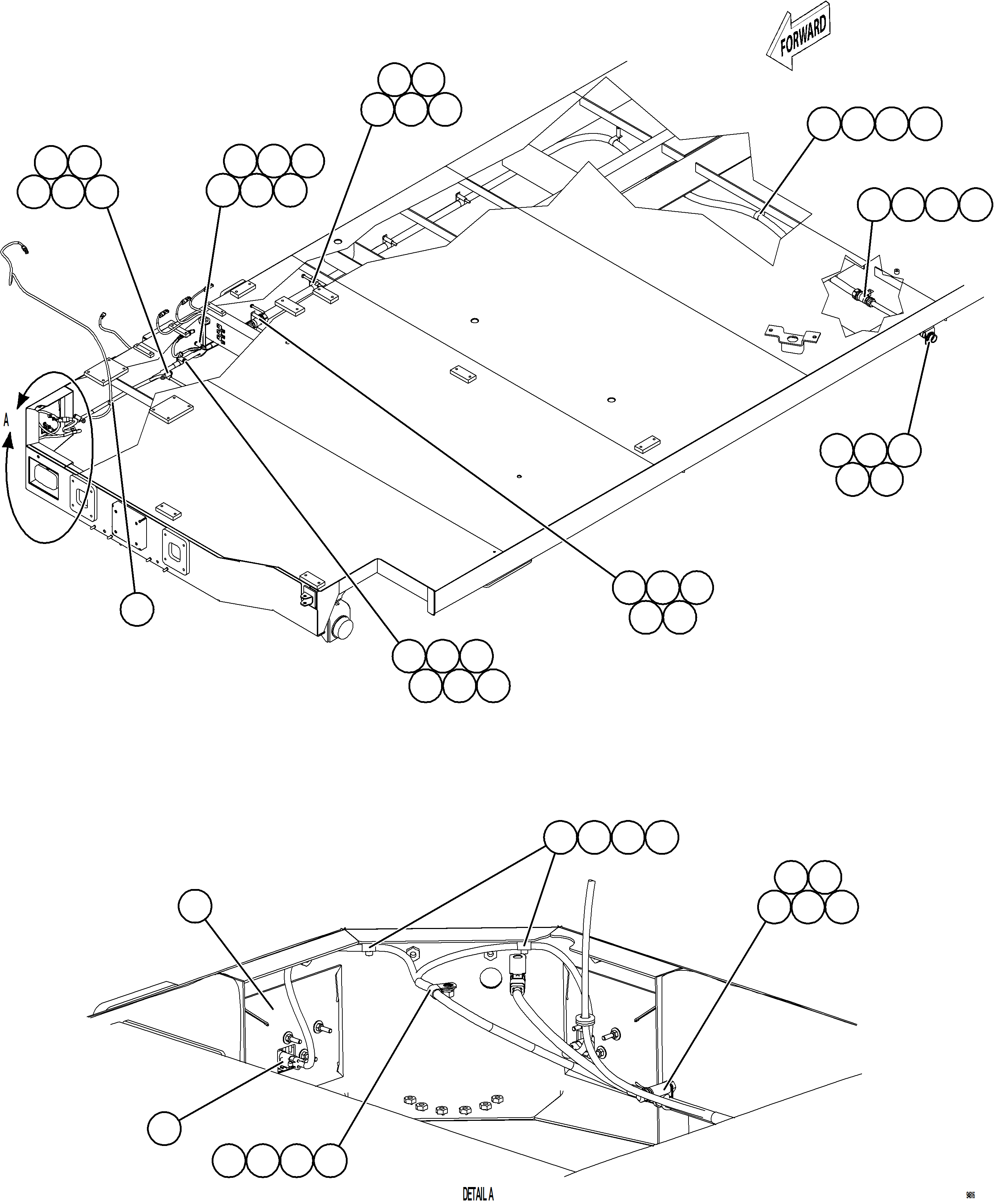 Komatsu parts book diagram for AFE78-EM 930E-5 S/N A40502 - A40505  KSA: RH DECK WIRING HARNESS & LIGHTS