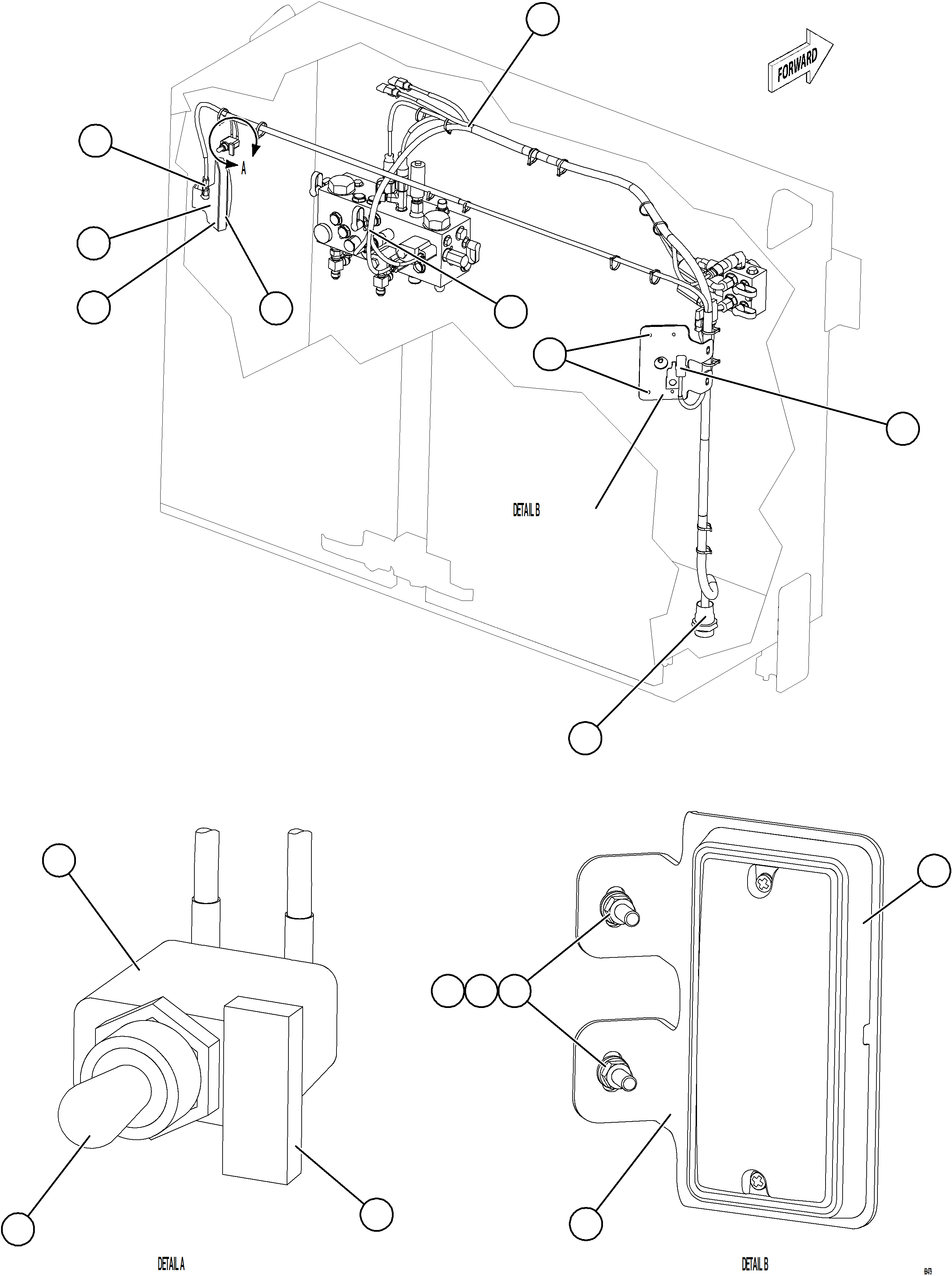 Komatsu parts book diagram for AFE78-EM 930E-5 S/N A40502 - A40505  KSA: HYDRAULIC BRAKE CABINET INTERNAL WIRING