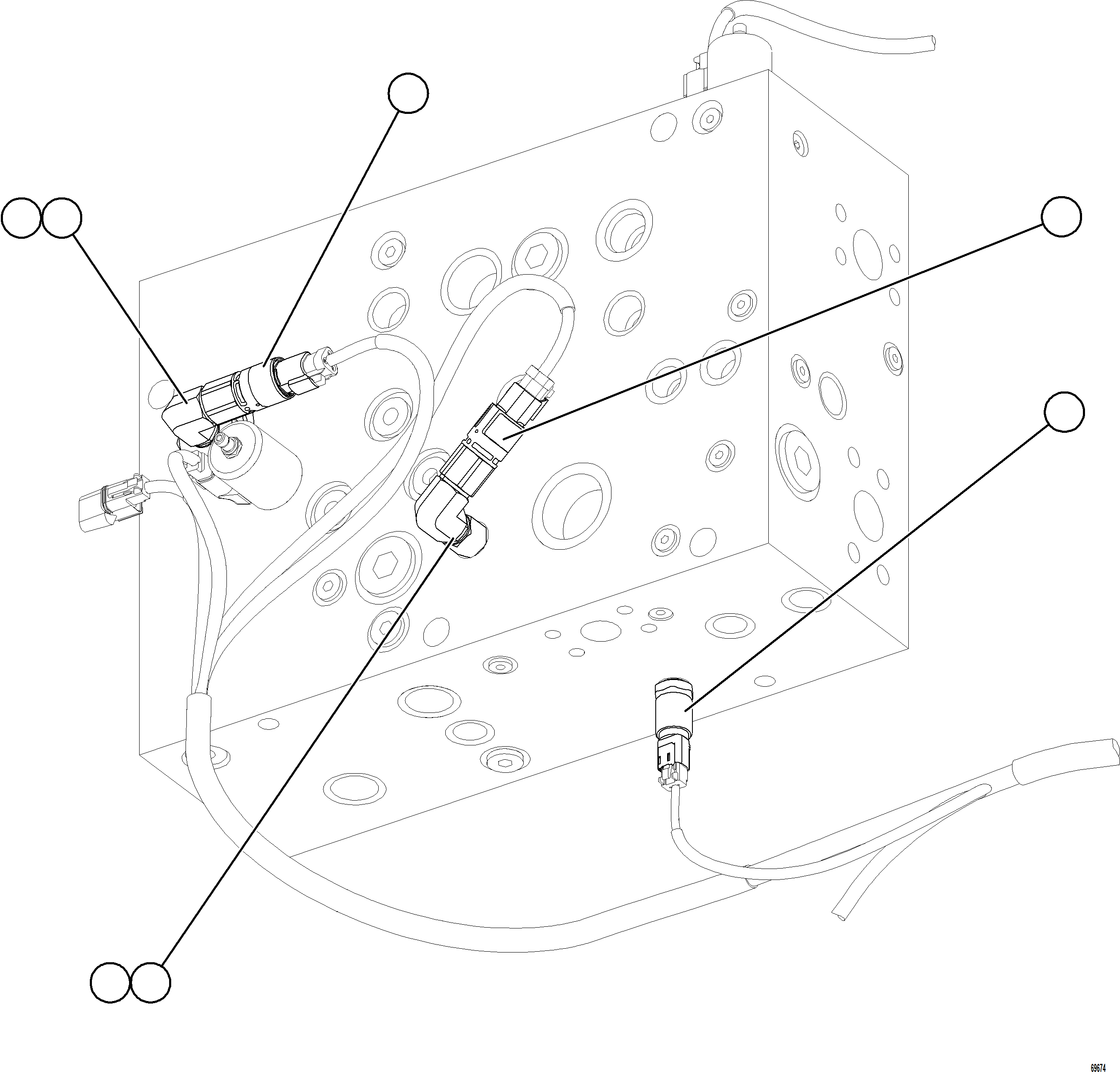 Komatsu parts book diagram for AFE78-EM 930E-5 S/N A40502 - A40505  KSA: STEERING BLEEDDOWN MANIFOLD SENSOR & SWITCHES